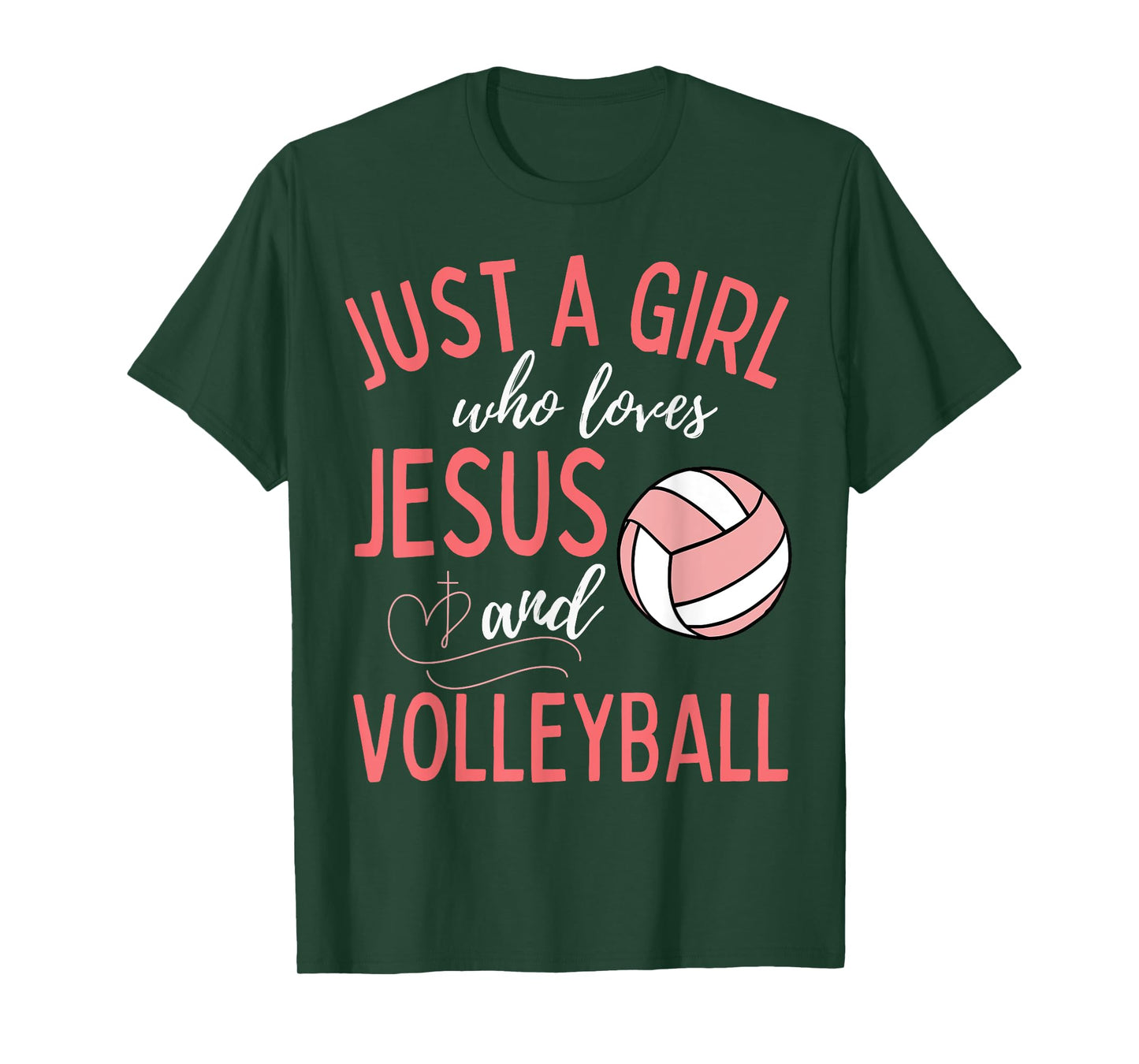 Just A Girl Who Loves Jesus and Volleyball Christian T-Shirt