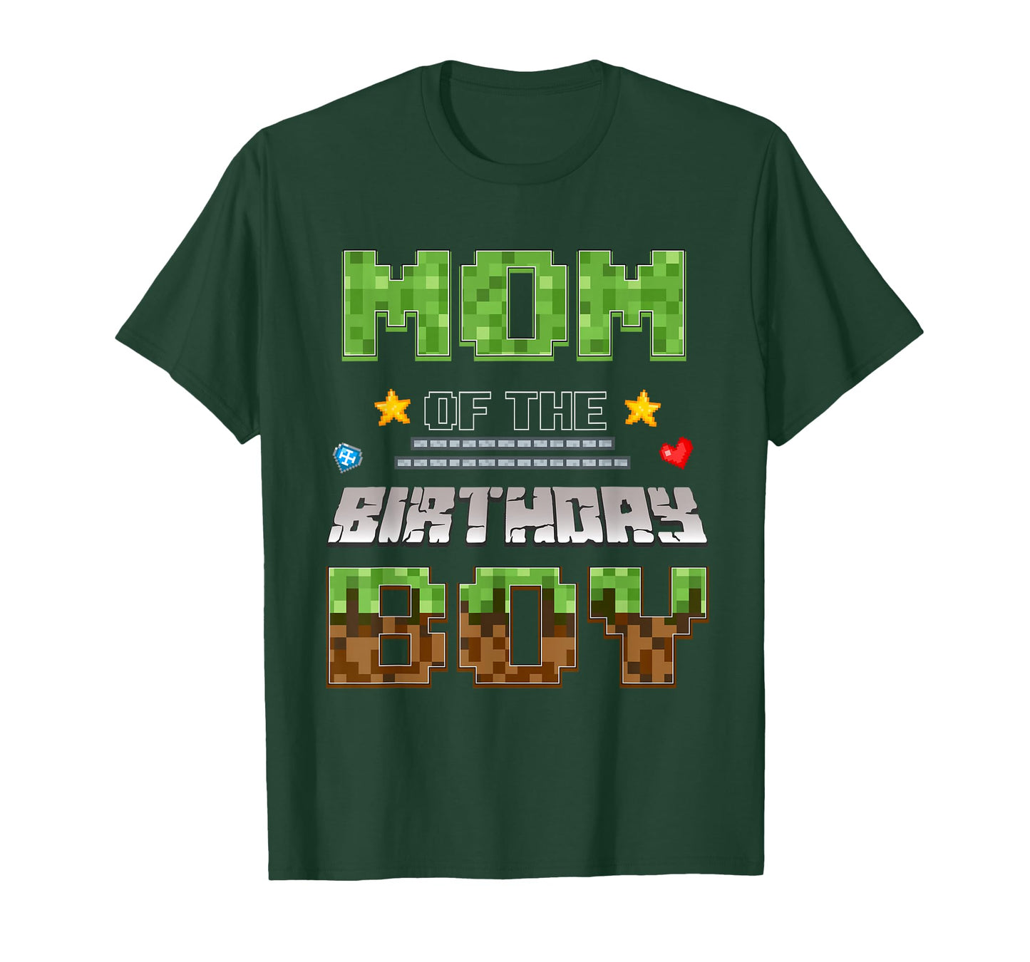 Mom of The Birthday Boy Video Gamer Pixel Birthday Party T-Shirt