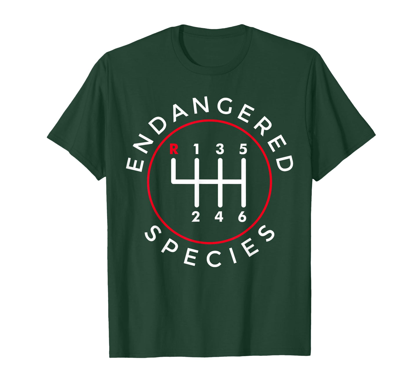 Endangered Species Manual Gearbox Stick Shift 6 Speed T-Shirt