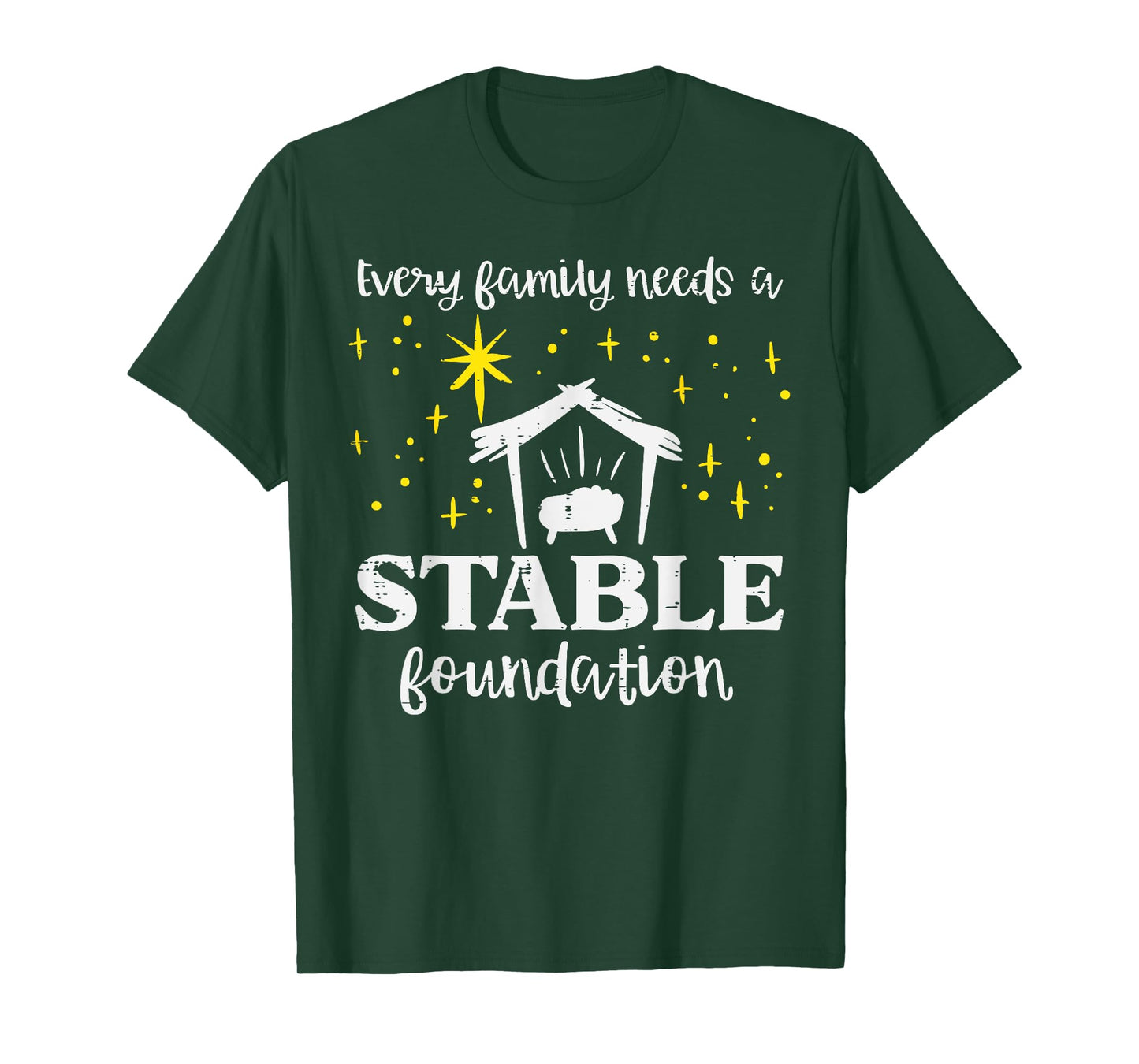 Family Stable Foundation Christian Jesus Christmas Xmas T-Shirt