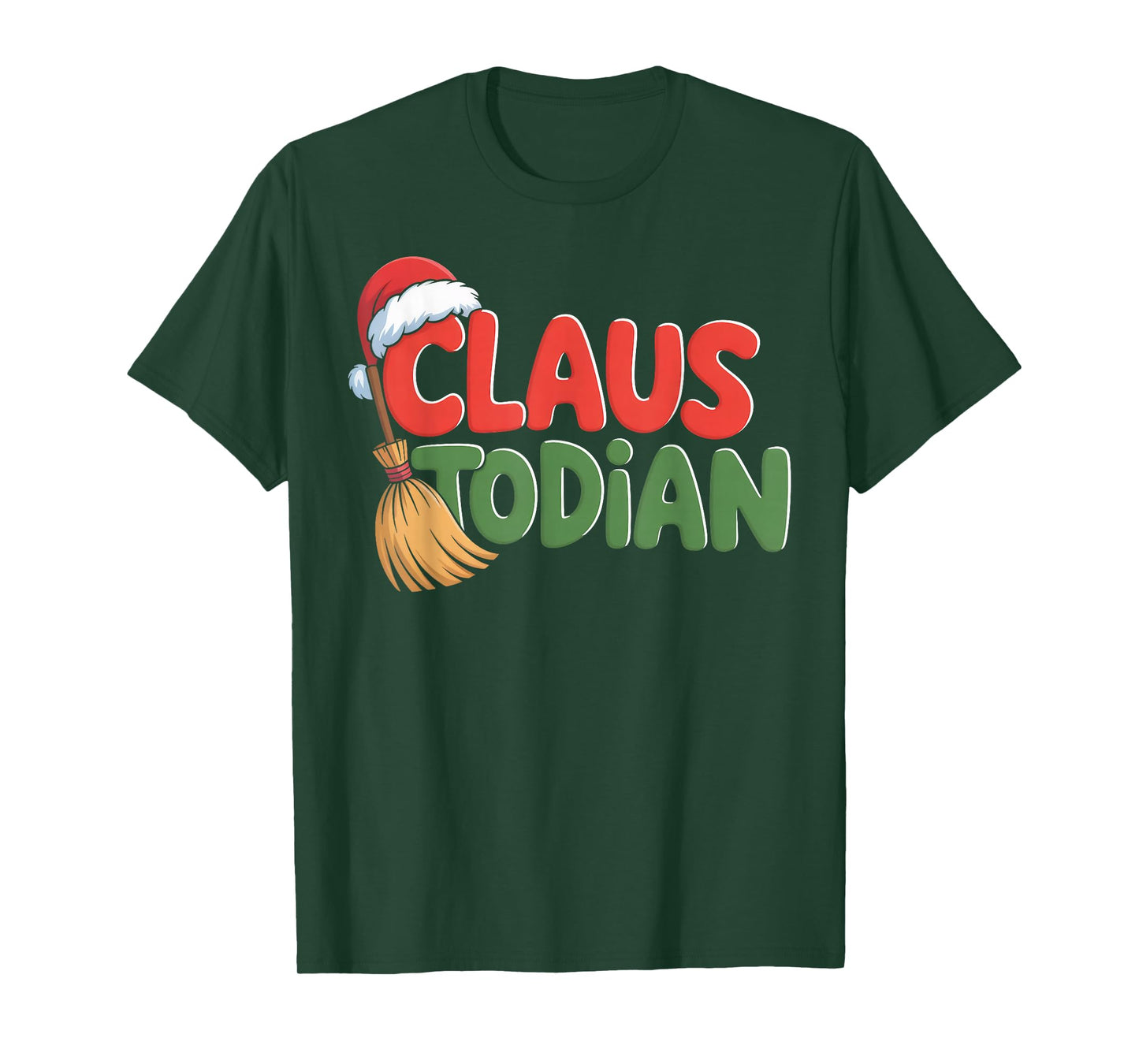 Claustodian Funny Christmas Custodian Pun T-Shirt