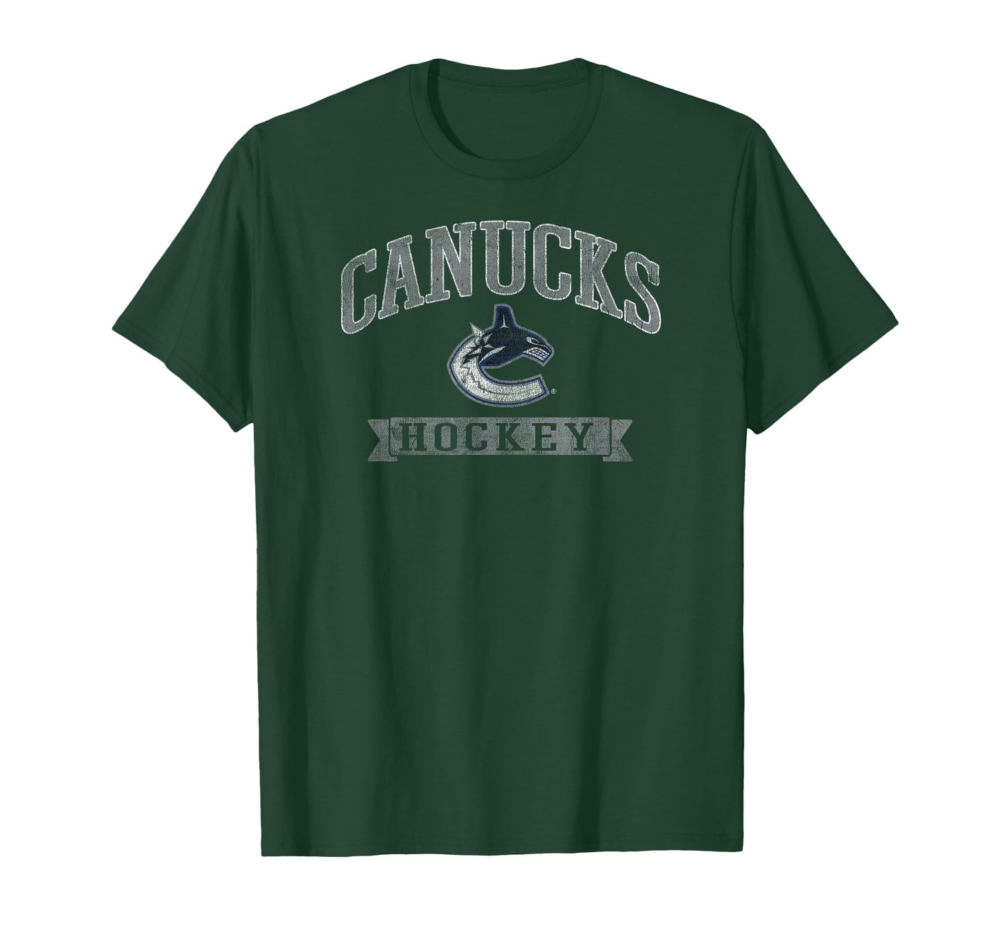 Vancouver Canucks Vintage Hockey Black Officially Licensed T-Shirt