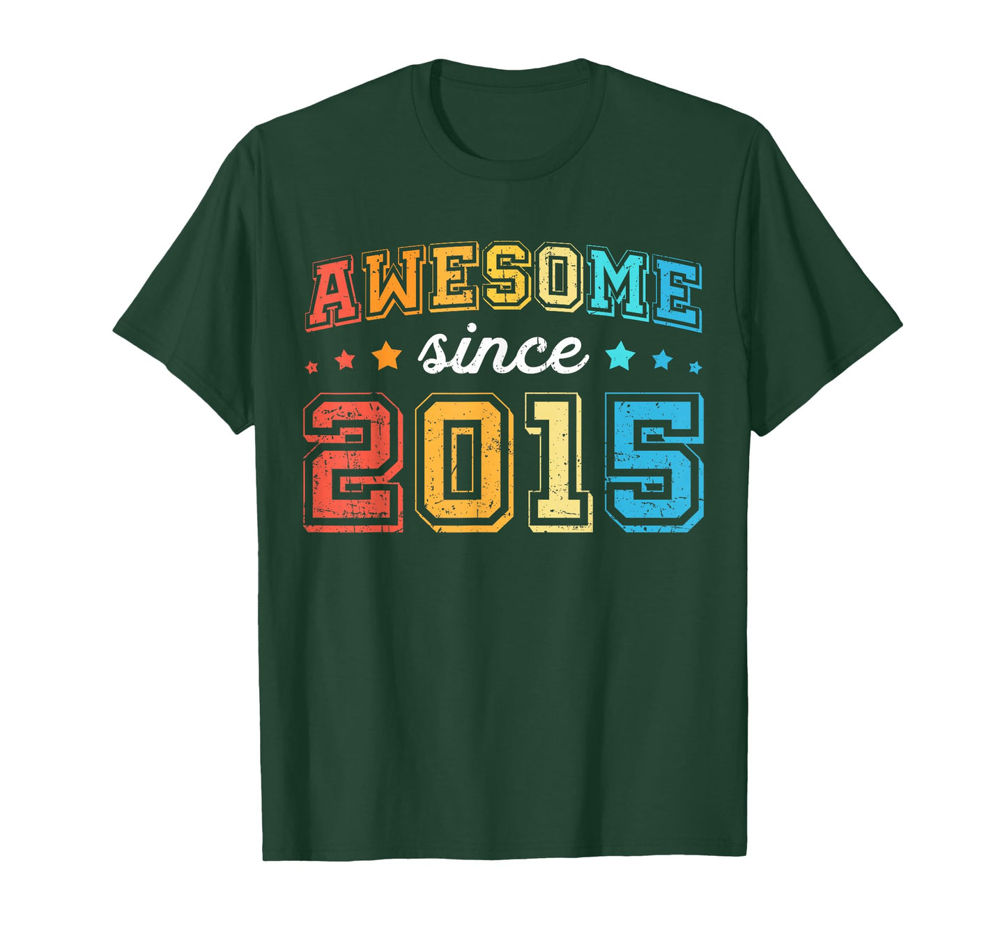 Awesome Since 2015 Retro 10th Birthday Boy 10 Birthday T-Shirt