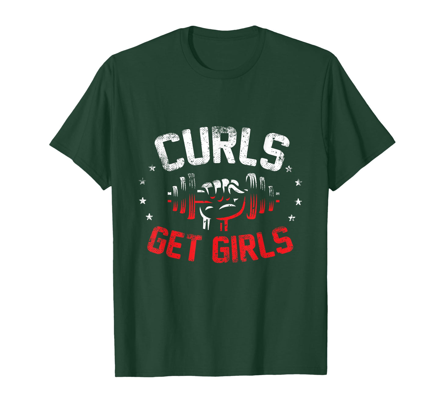 Curls Get Girls T-Shirt - Weightlifting Arms Day T-Shirt