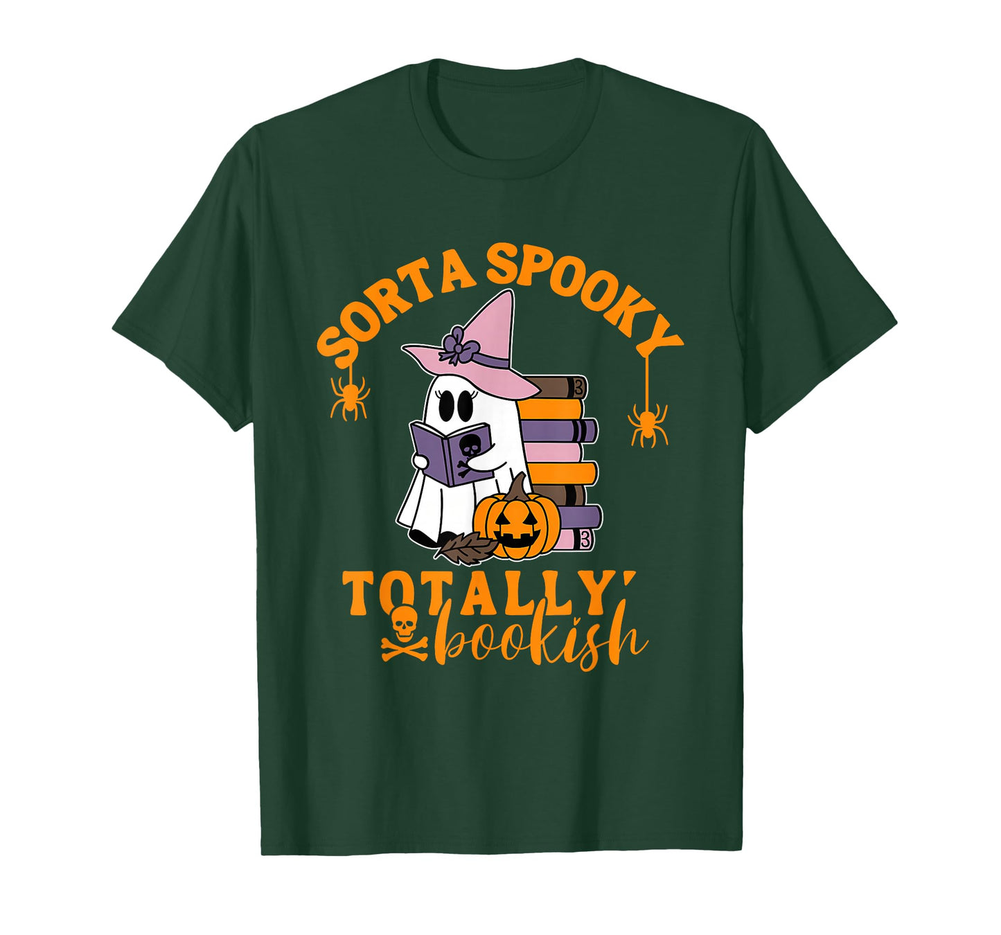 Sorta Spooky Totally Bookish, Halloween Vibe T-Shirt