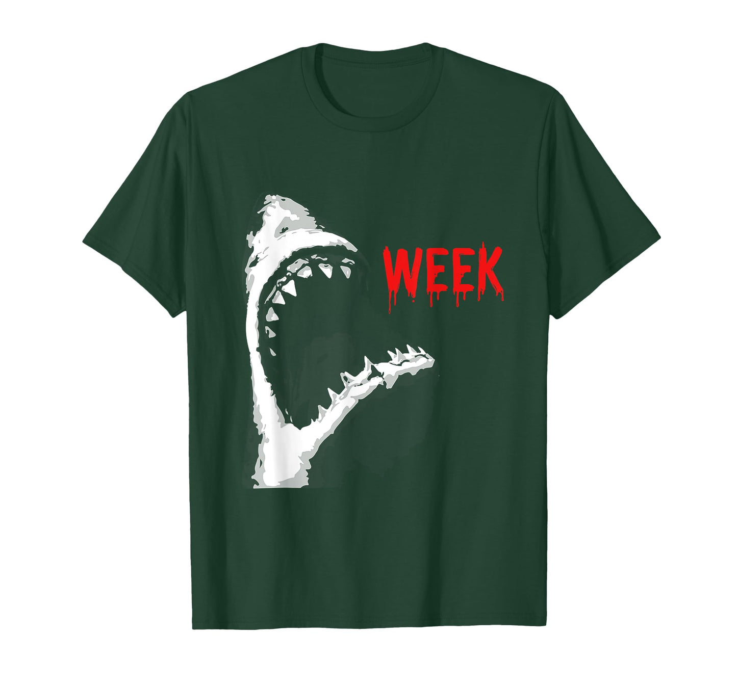 Bloody Week Funny Shark Opening Jaw Teeth Sharks Lover T-Shirt