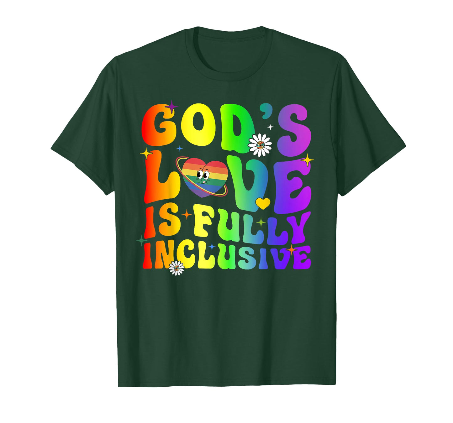 God's Love Is Fully Inclusive Christian Jesus LGBT Gay Pride T-Shirt
