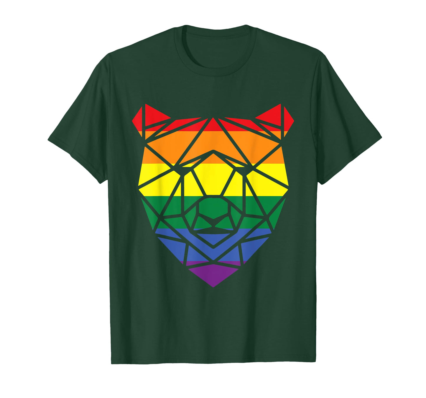 LGBT Papa Gay Pride Month - Geometric Bear T-Shirt