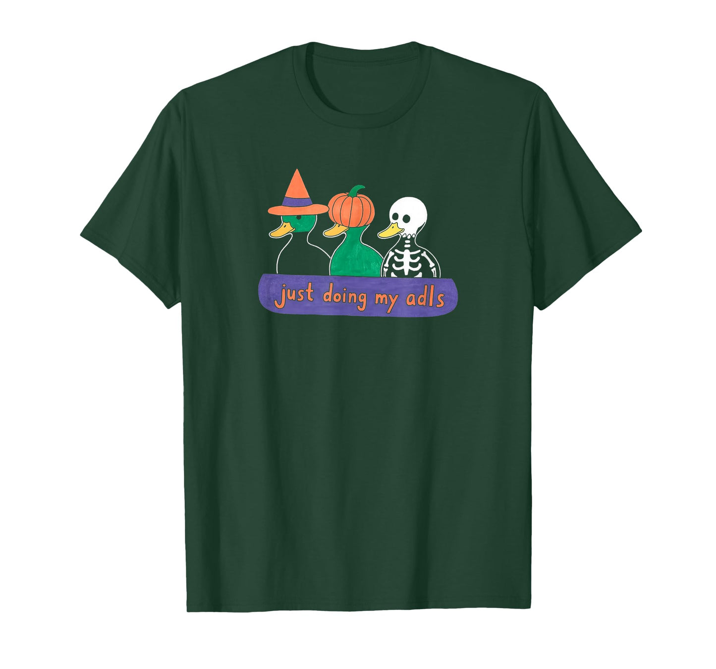 Cute Funny Silly Gooses Pumpkin Just Doing My ADLS Halloween T-Shirt