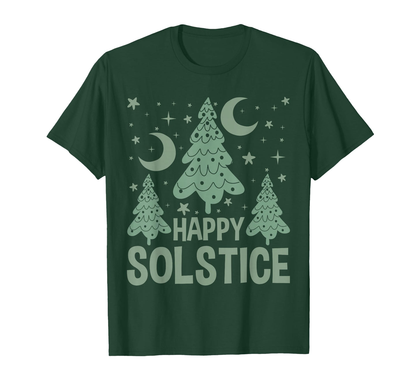 Happy Solstice Yuletide Season Christmas Tree Winter Holiday T-Shirt