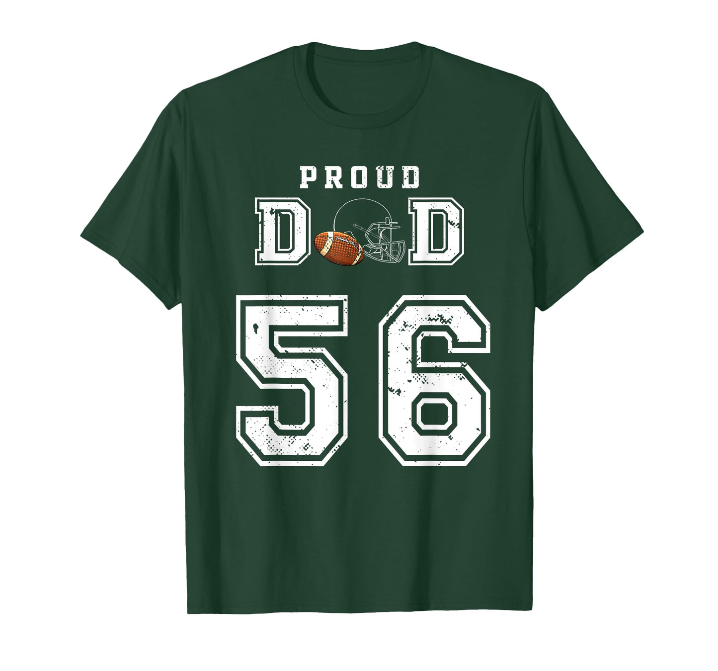 Custom Proud Football Dad Number 56 Personalized For Men T-Shirt