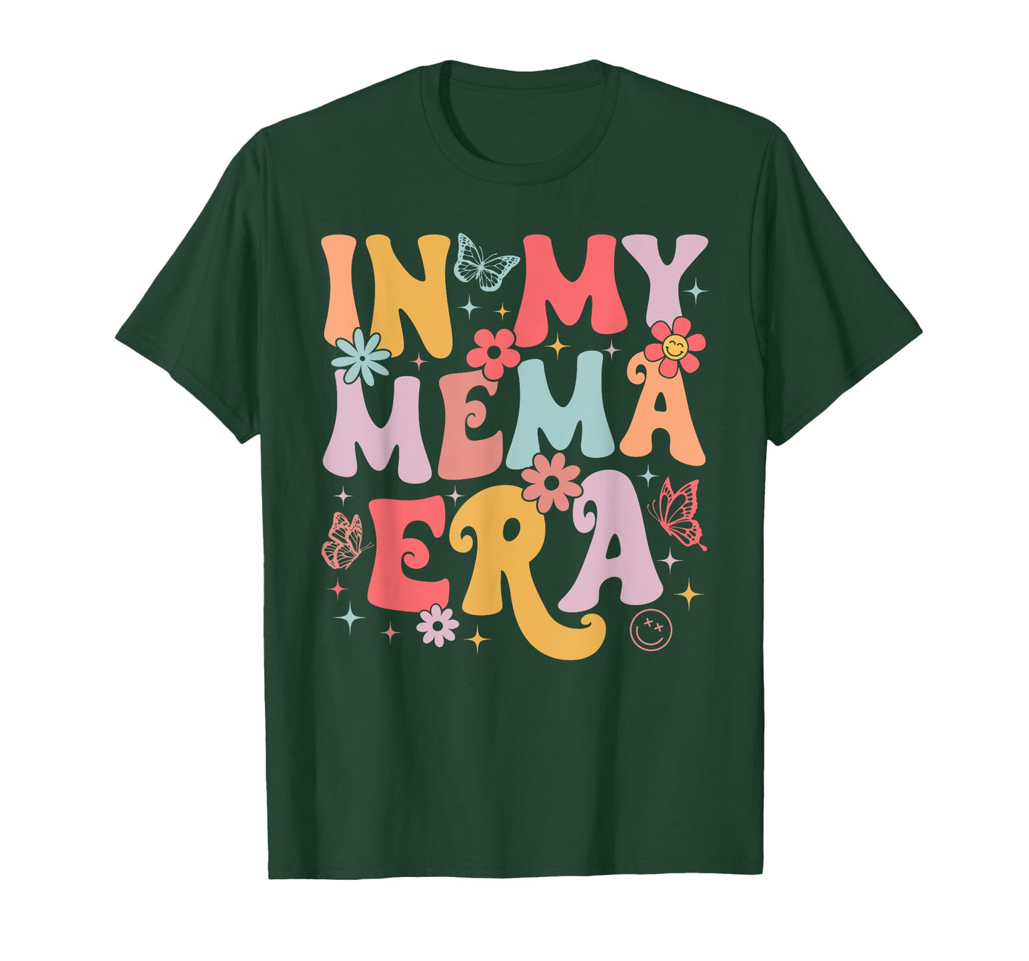 In My Mema Era Groovy Retro Mothers Day Butterfly Women T-Shirt