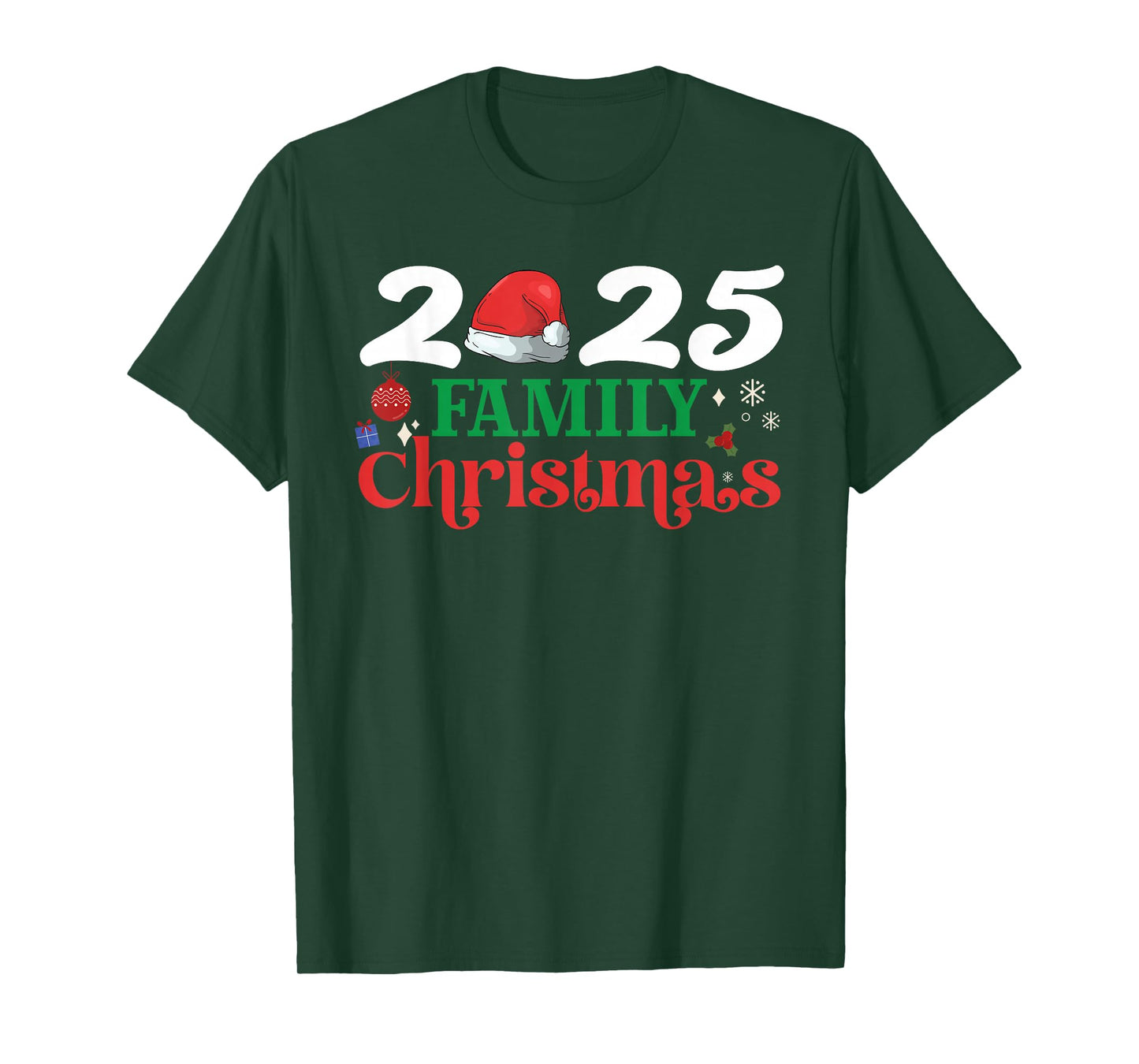 Family Christmas 2025 Matching Squad Crew Funny Xmas Santa T-Shirt