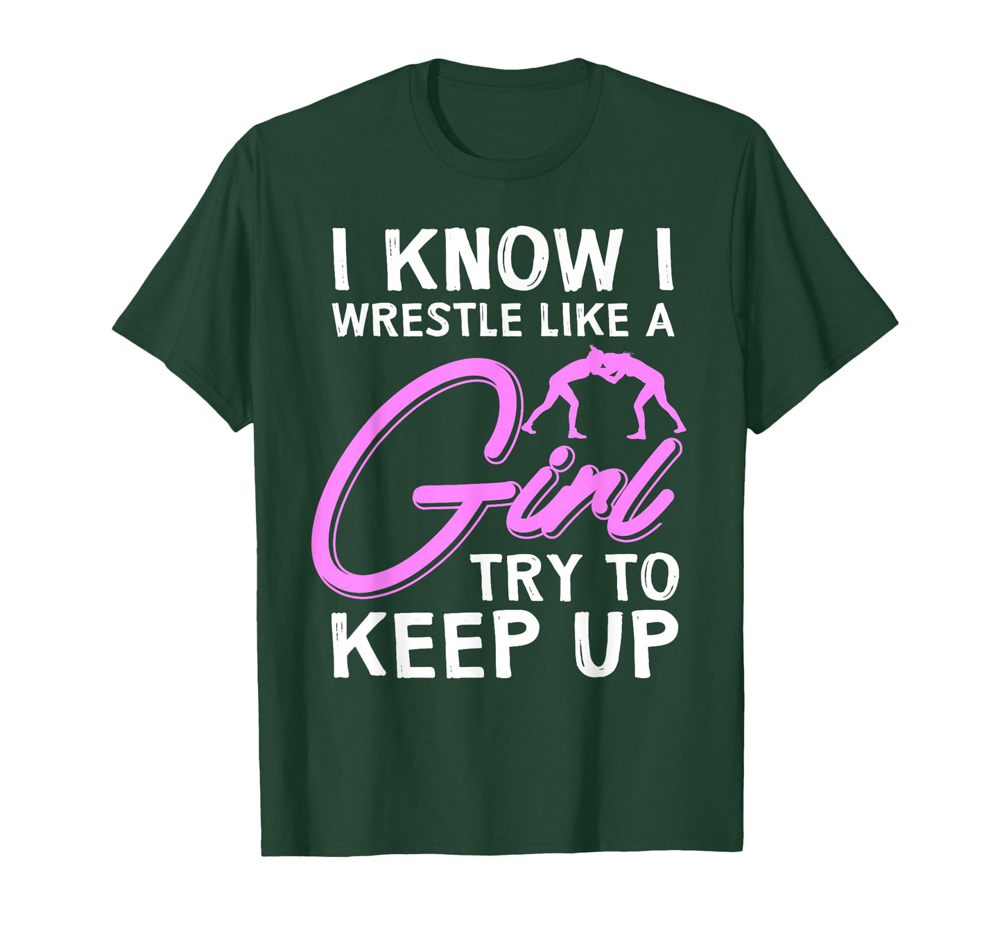 Funny Girl Wrestler Gift Cool Female Wrestling Lover Athlete T-Shirt