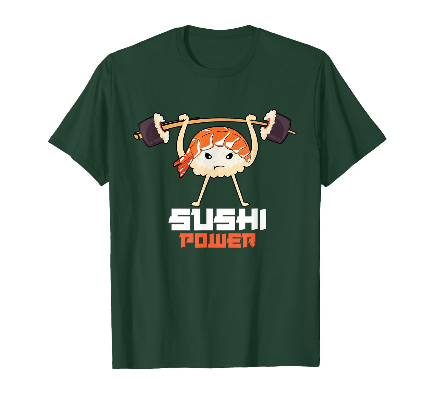 Sushi Power Funny Gym Vegetarian Muscle Powerlifting T-Shirt