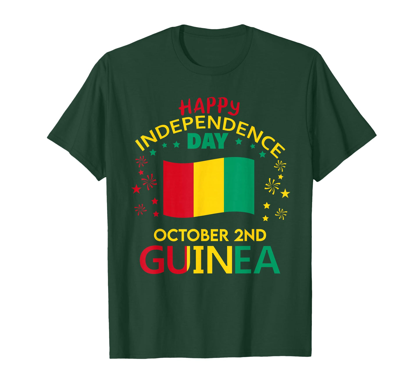 Guinea 67th Independence Day Guinean Pride Guinea Flag T-Shirt
