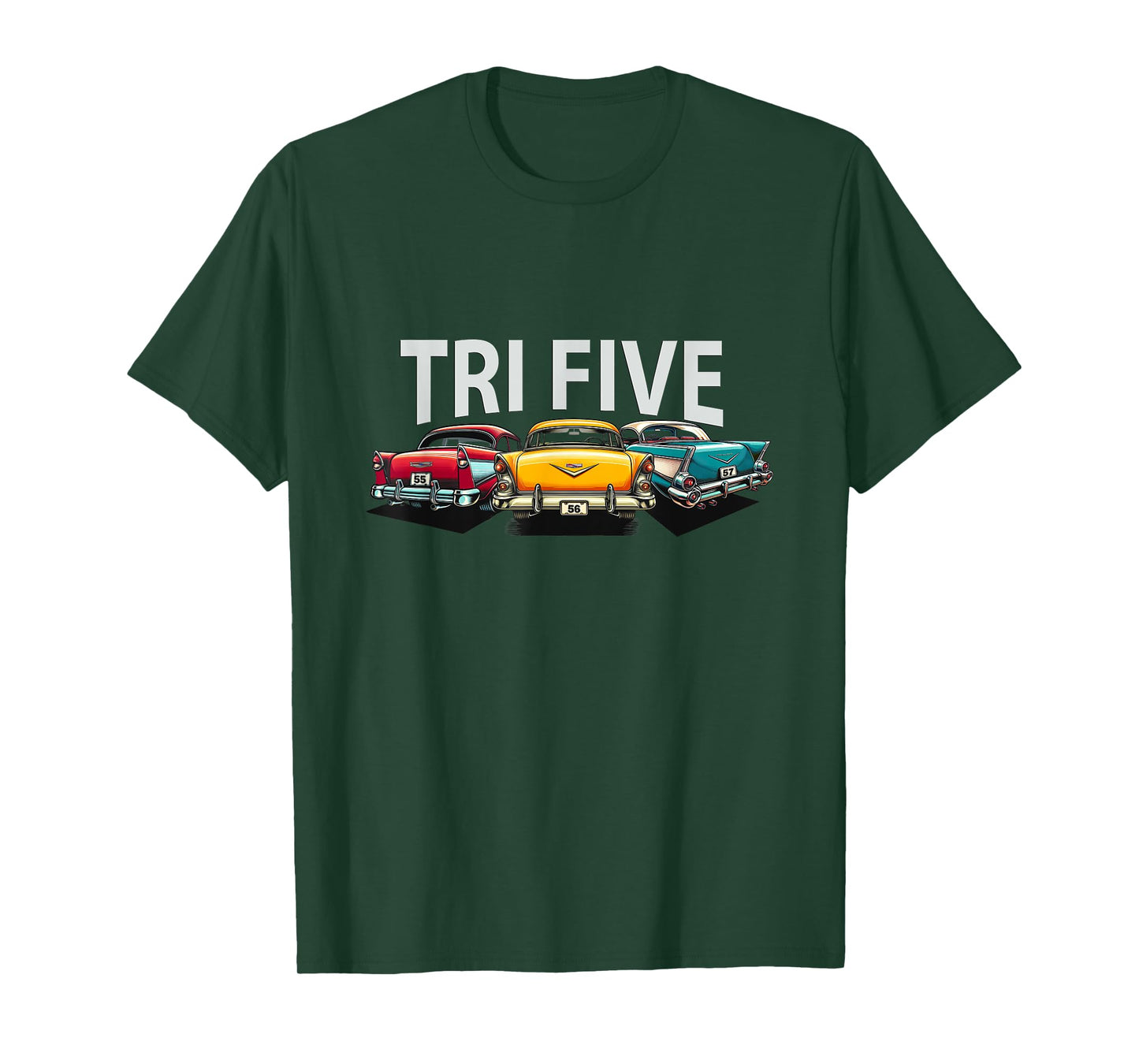 VINTAGE TRI FIVE BEL AIR, RETRO CLASSIC CARS 1955 1956 1957 T-Shirt