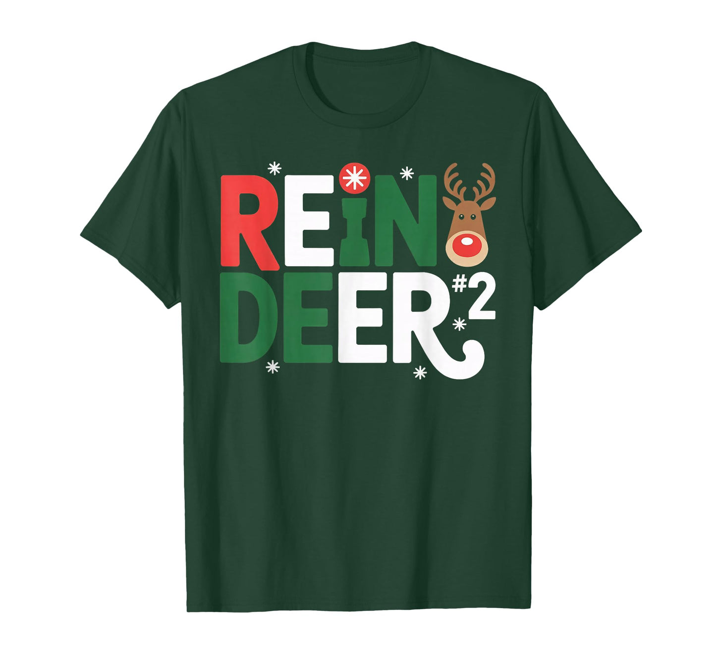 Reindeer #2 Santa Claus and Reindeer Matching Christmas Set T-Shirt