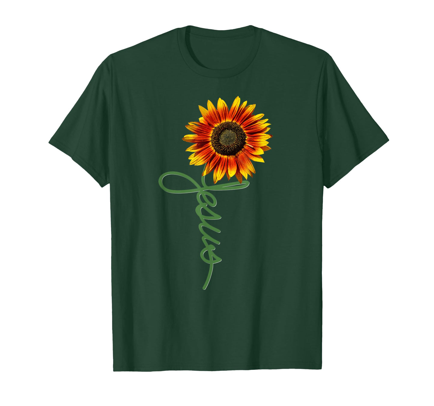 Inspirational Jesus Sunflower God Christian Flower T-Shirt