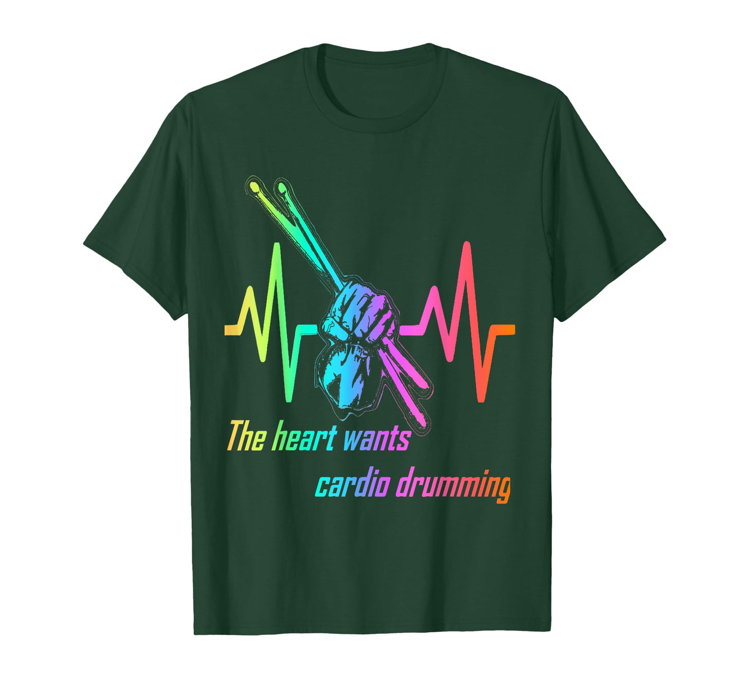 Cardio and gym shirt heart wants cardio drumming T-Shirt