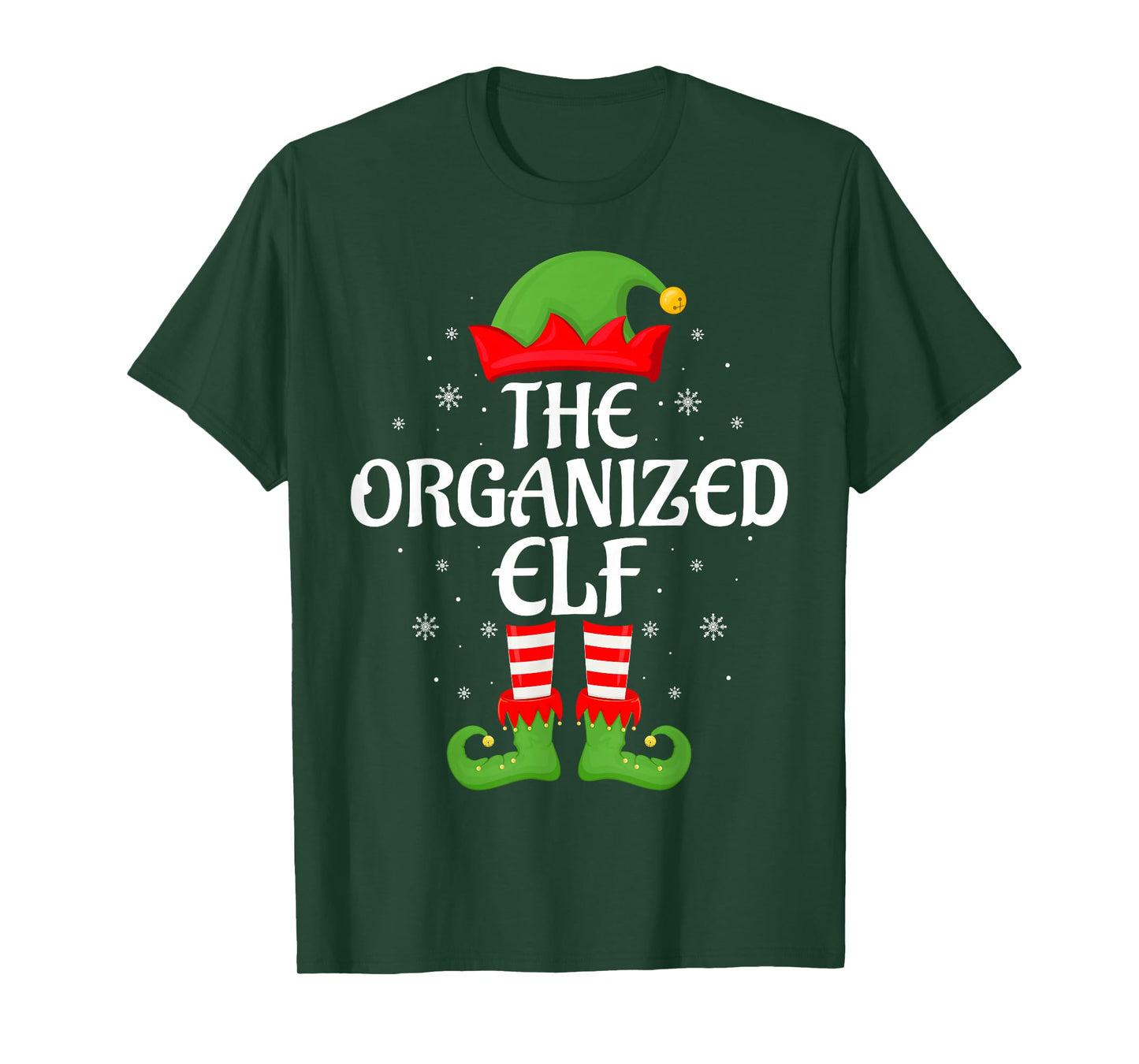 Organized Elf Xmas Family Matching Elf Squad Christmas T-Shirt