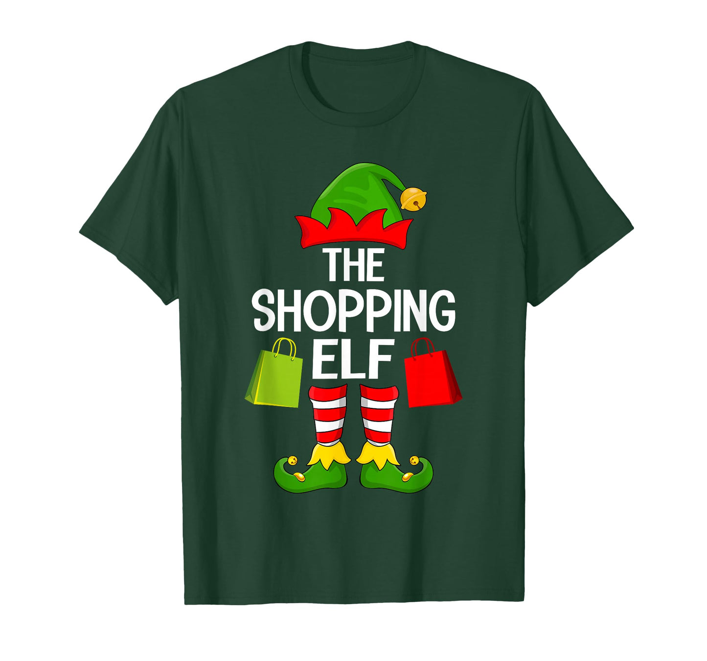 Shopping Elf Xmas Family Matching Elf Squad Christmas T-Shirt