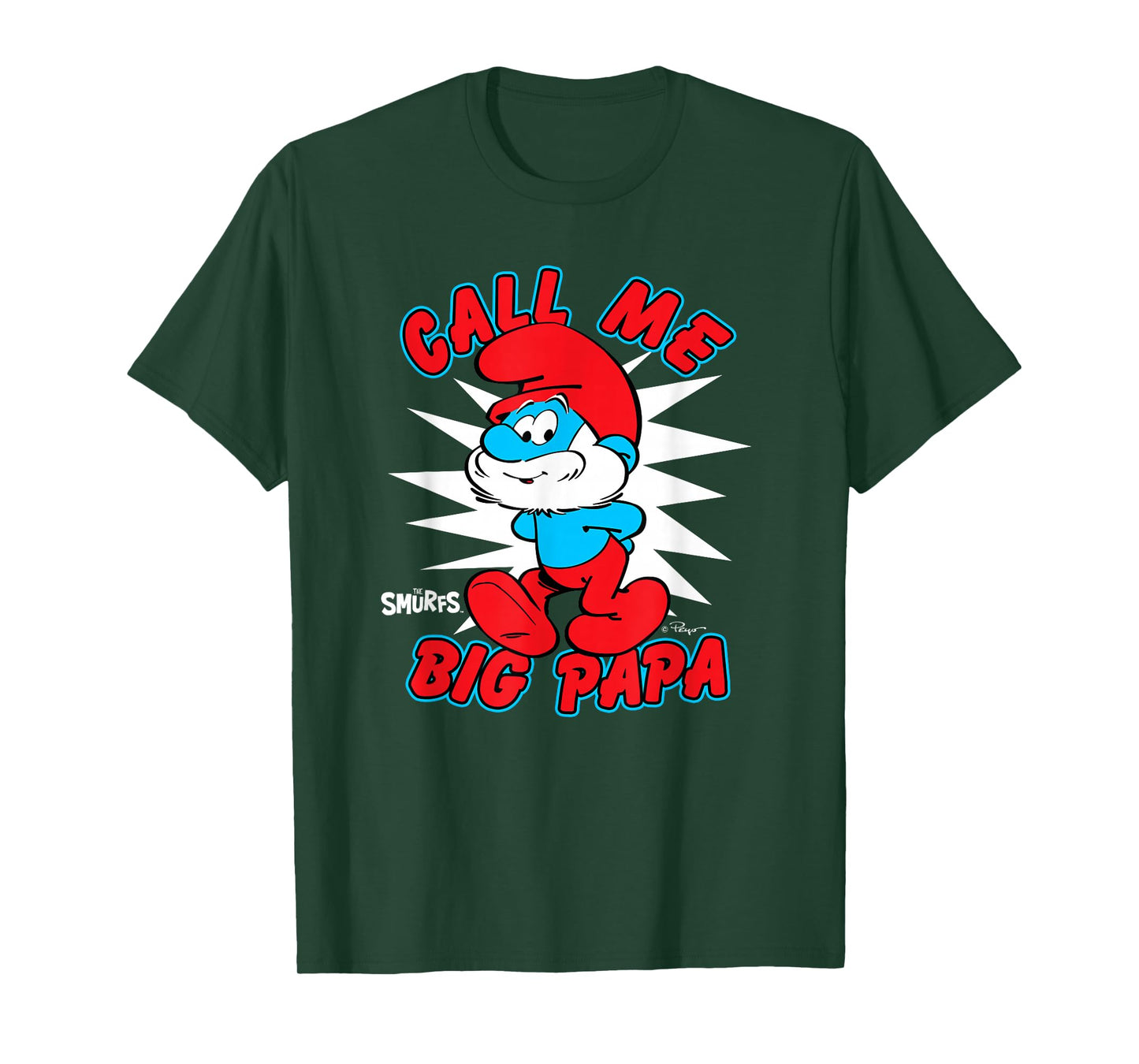 The Smurfs Call Me Big Papa Smurf Retro Cartoon T-Shirt