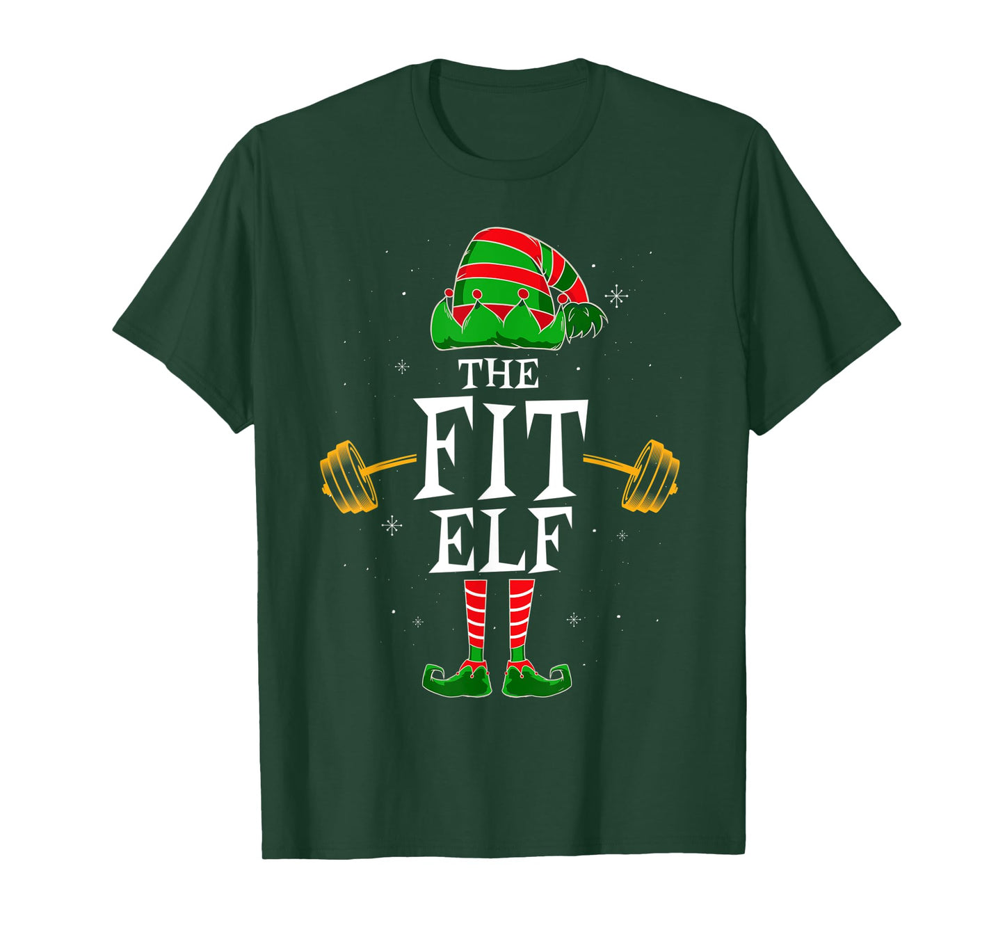 Fit Elf Group Matching Family Christmas Gym Fitness T-Shirt