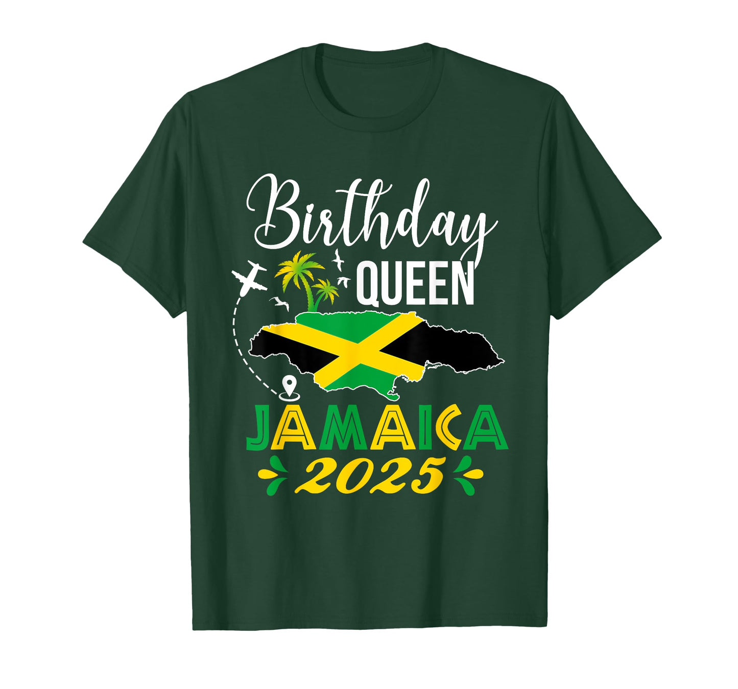 Birthday Queen Jamaica 2025 Island Trip Tropical Birthday T-Shirt