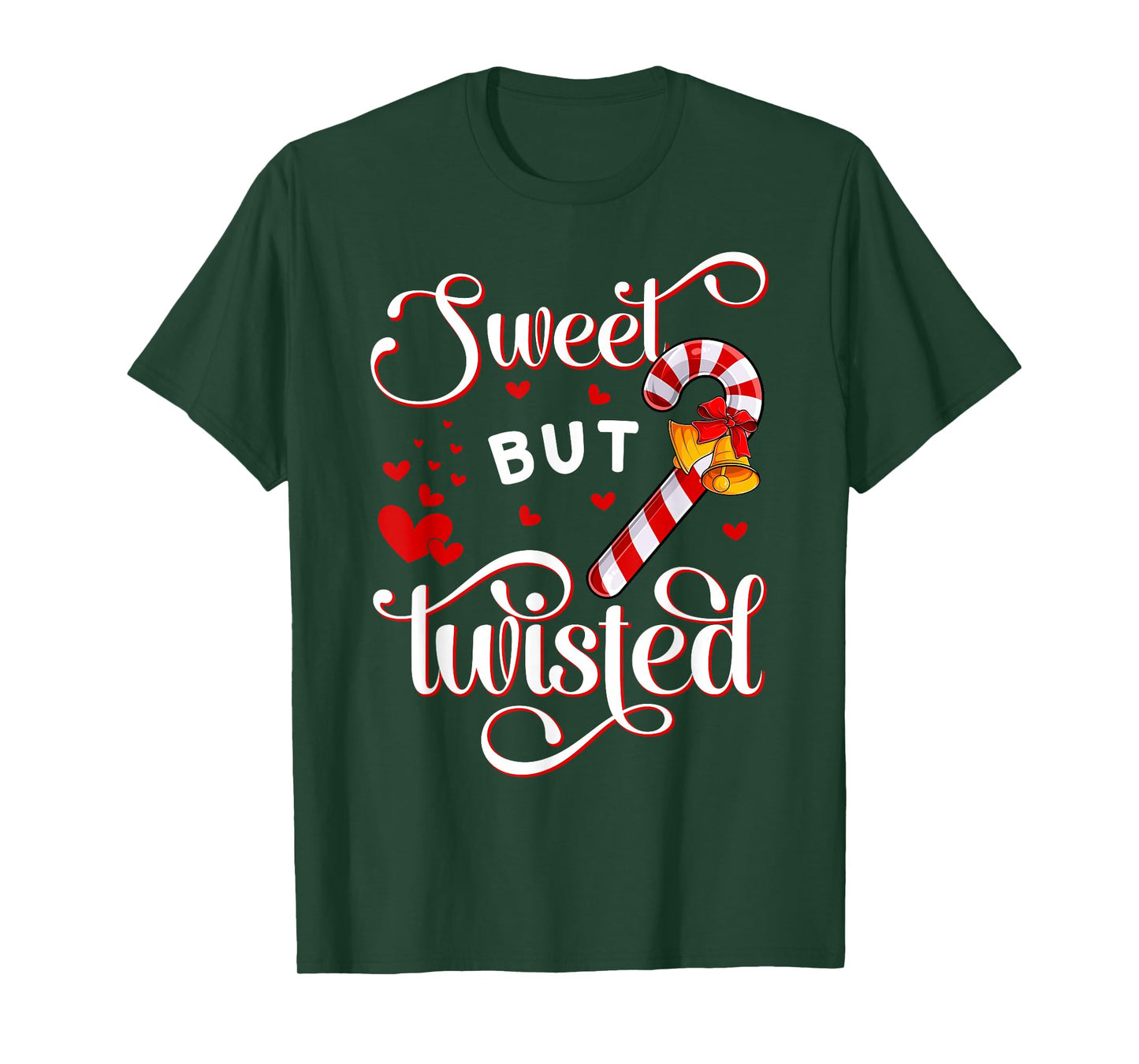 Sweet But Twisted Funny Christmas Candy Cane Xmas T-Shirt