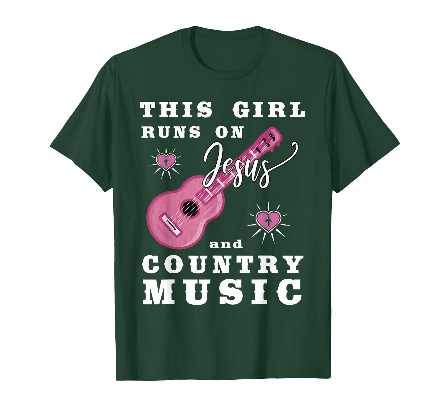 This Girl Runs On Jesus And Country Music Christian T-Shirt