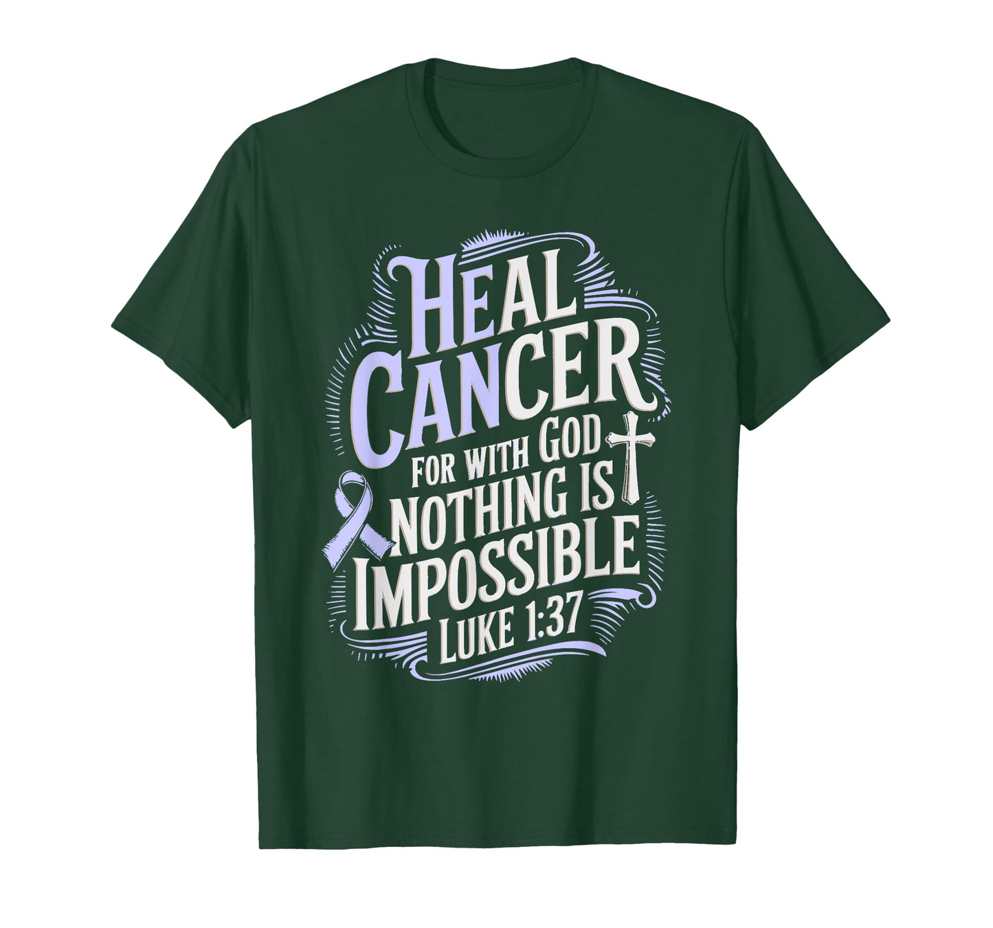 Heal Cancer Survivor Esophageal Cancer Awareness T-Shirt