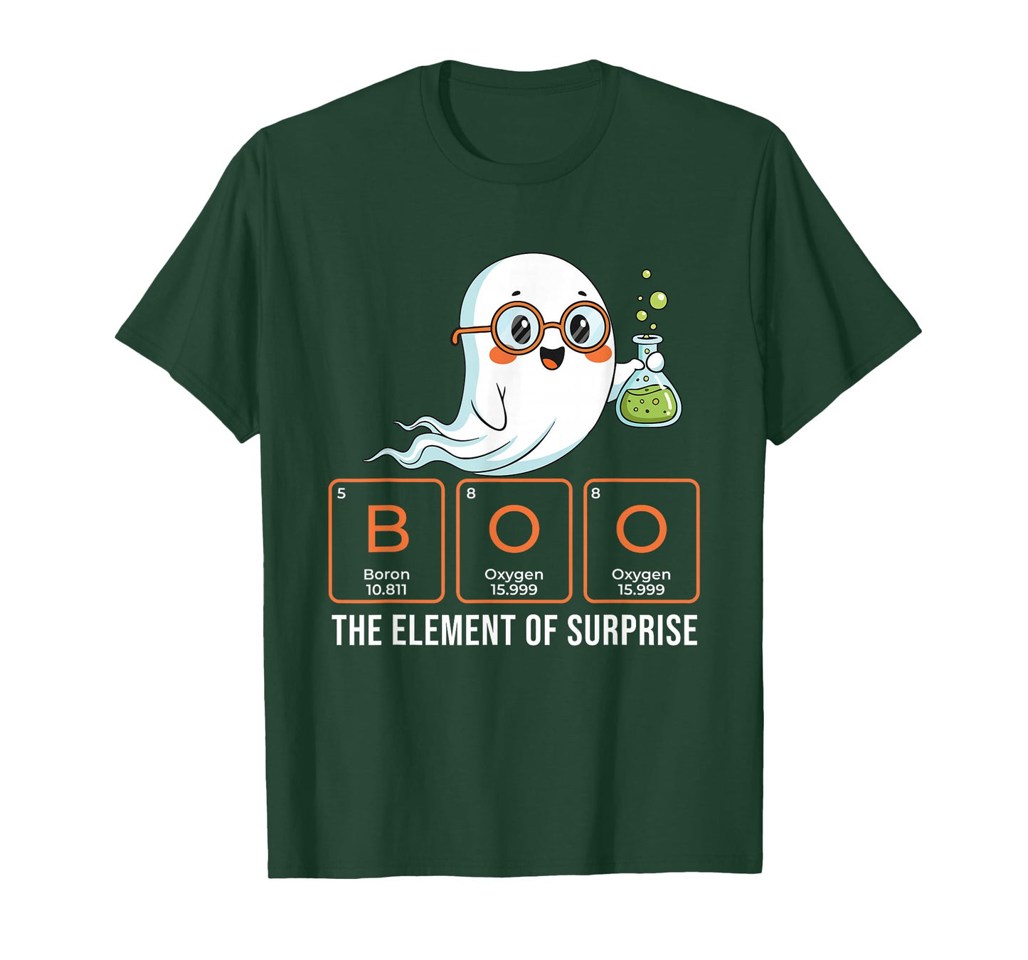 Boo The Element of Surprise - Spooky Halloween Chemistry T-Shirt