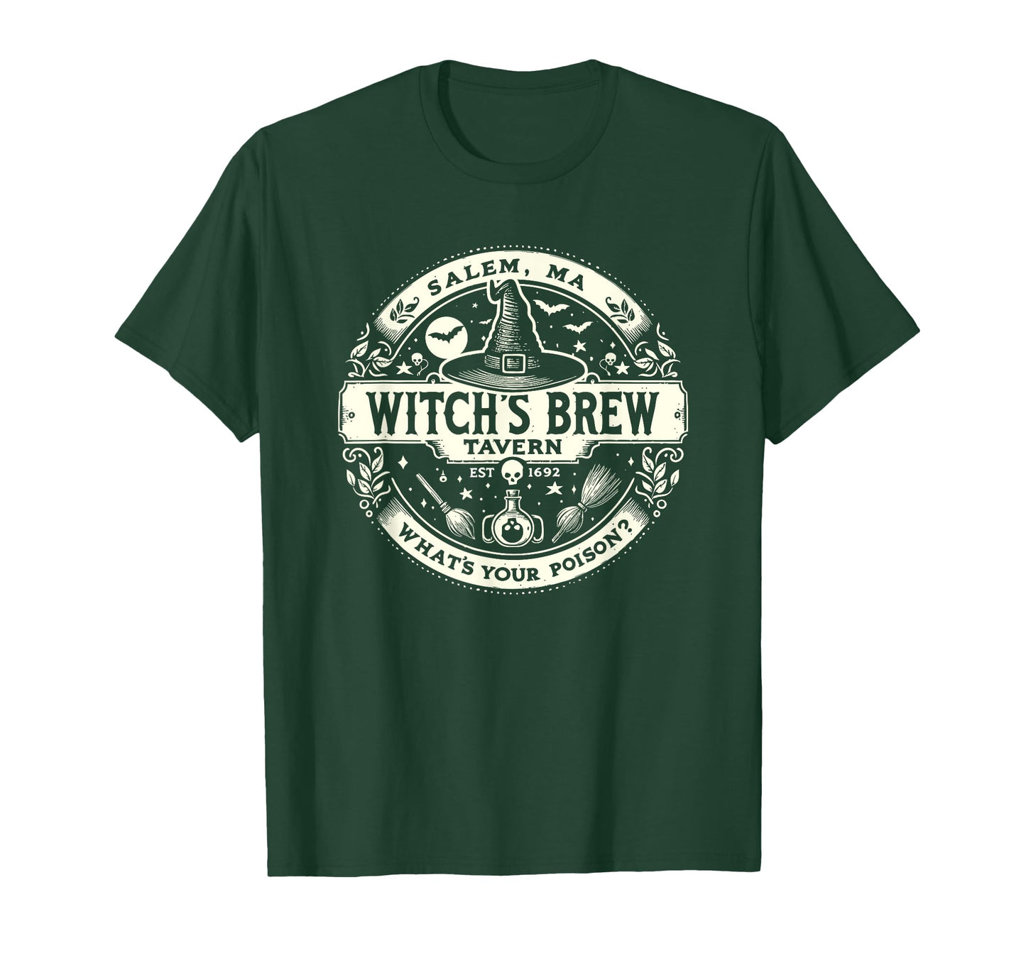 Witch’s Brew Tavern Vintage Halloween Witch T-Shirt