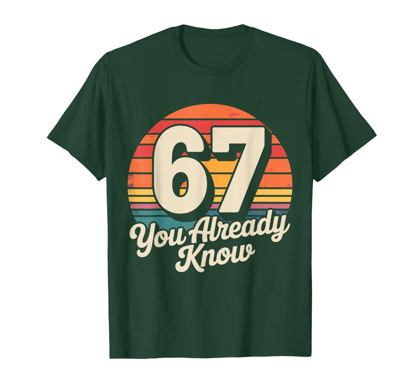 67 Meme Six Seven 6 7 Shirt Meme Funny Number Vintage T-Shirt
