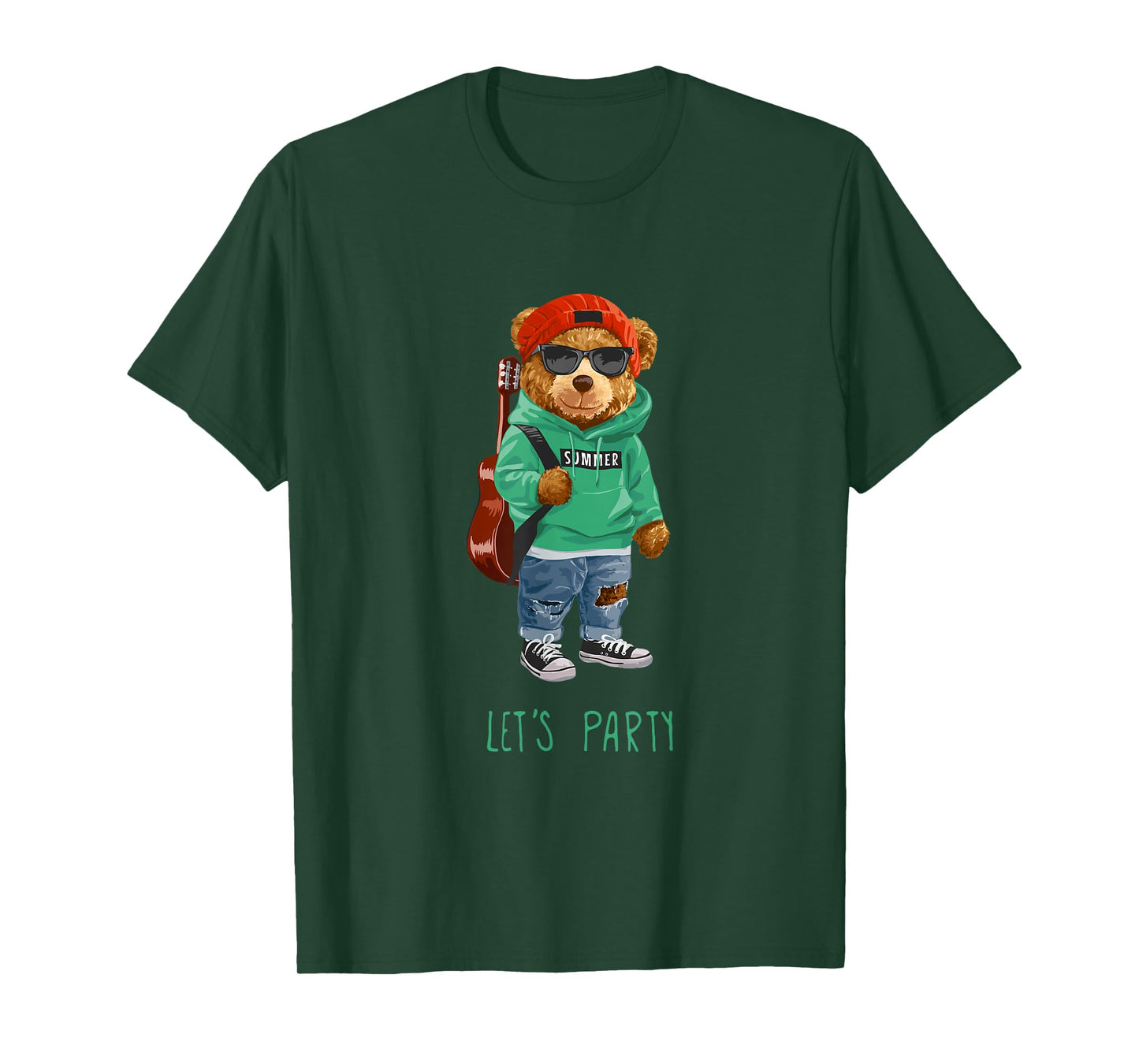 Stay Childish Let's Party, Funny Boys Girls Teddy Bear Style T-Shirt