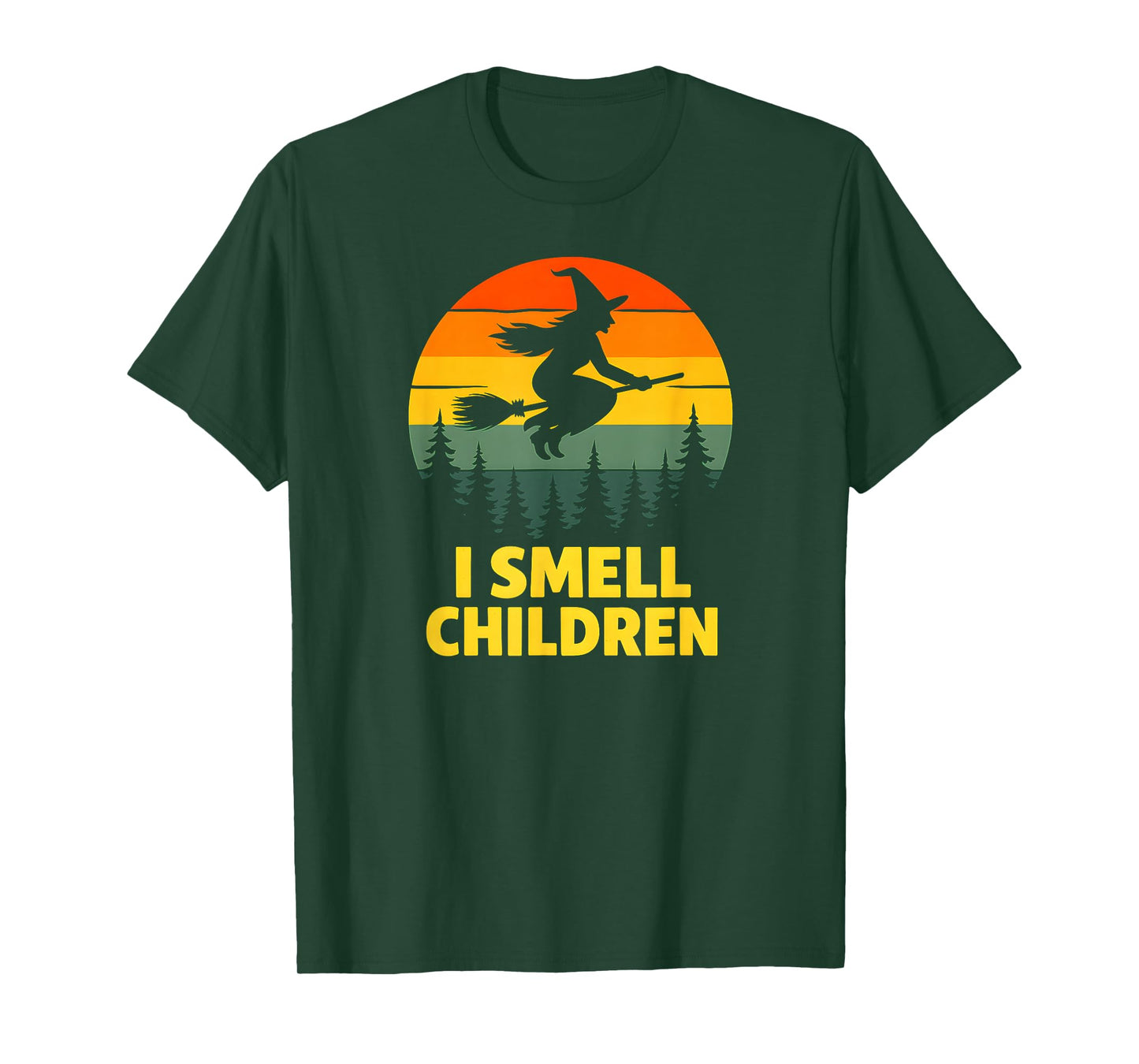 I Smell Children Witch Halloween Funny Vintage Sunset T-Shirt