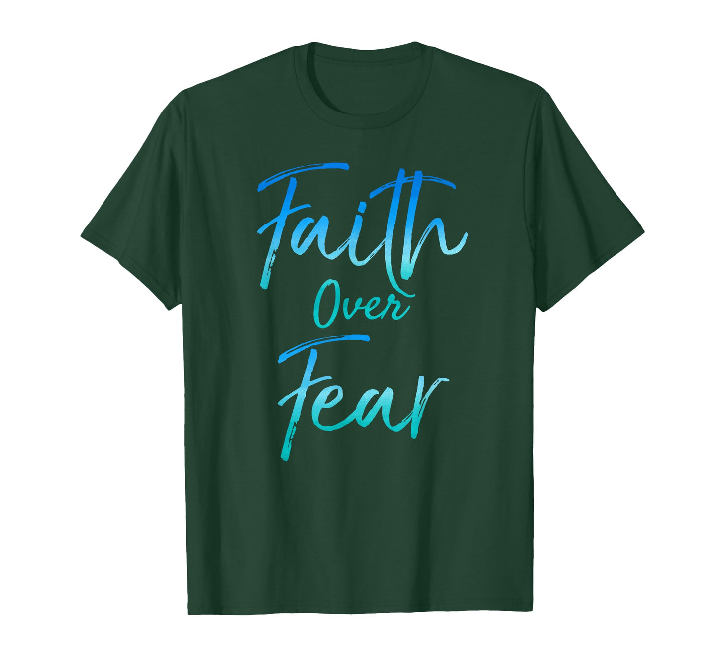 Faith Over Fear Shirt Vintage Inspirational Bold Christian T-Shirt