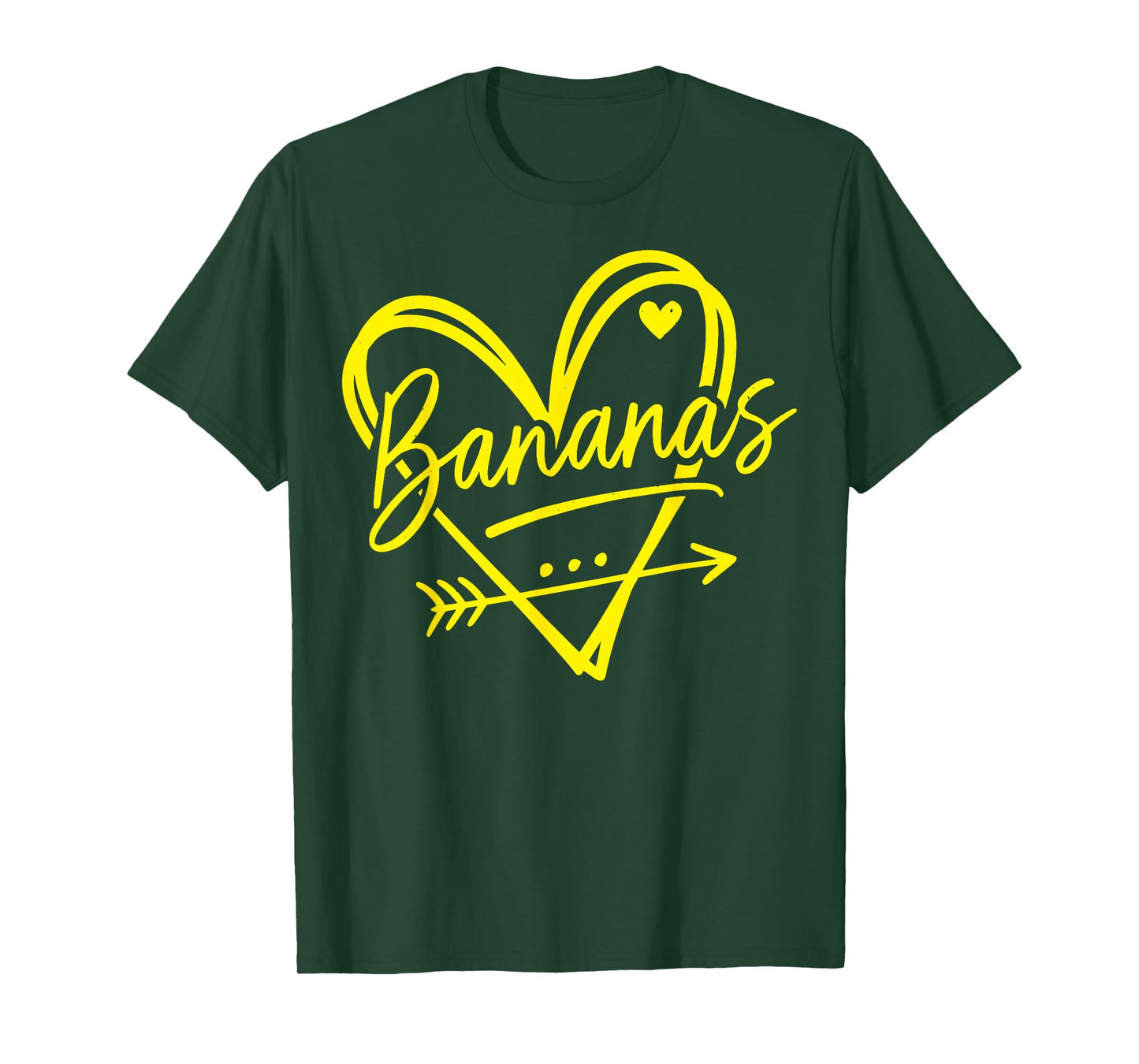 Retro Heart Bananas Graphic Aesthetic Gift For Men Women Kid T-Shirt