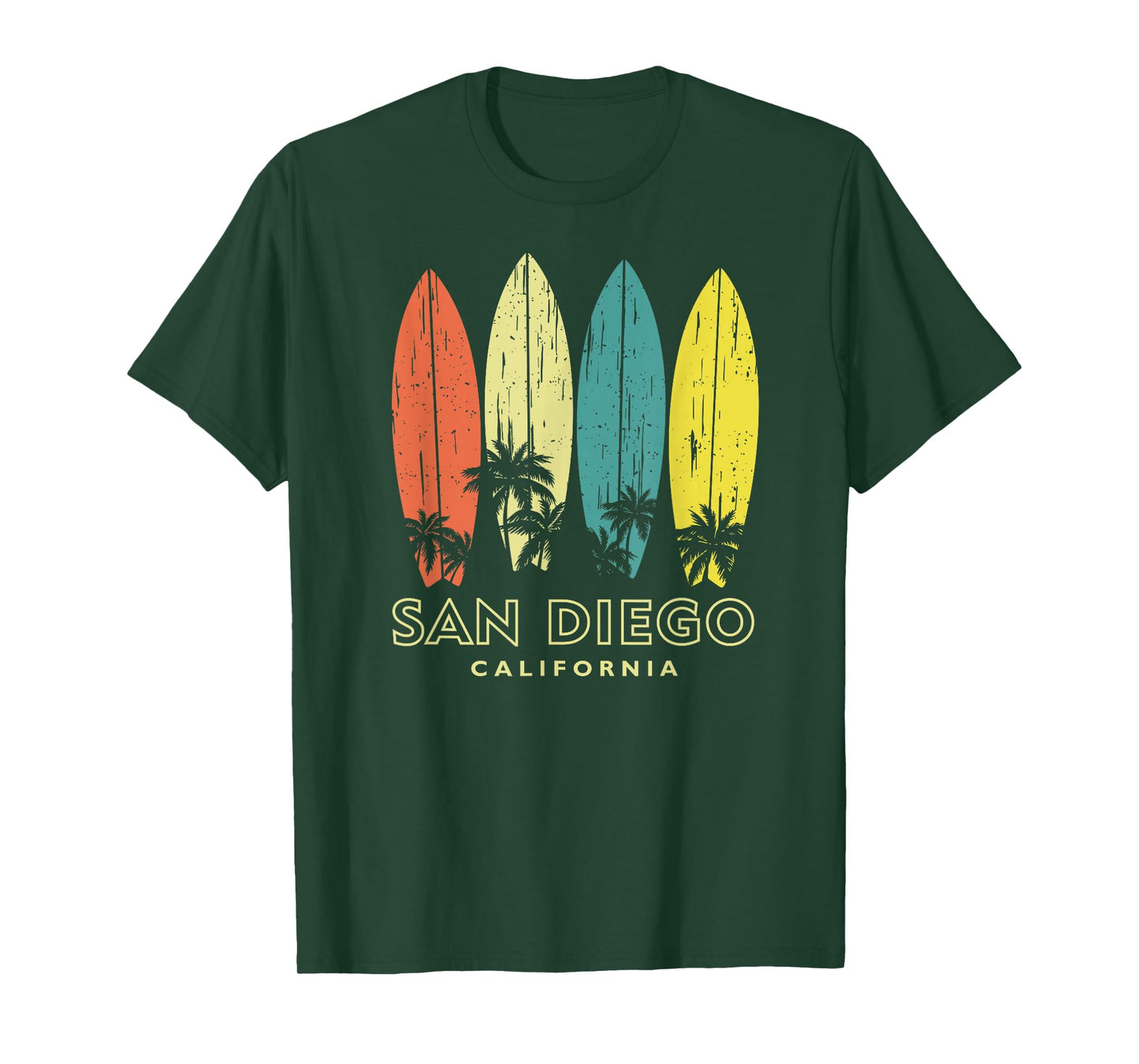 San Diego California Retro Surfboards Vintage Boys Girls T-Shirt