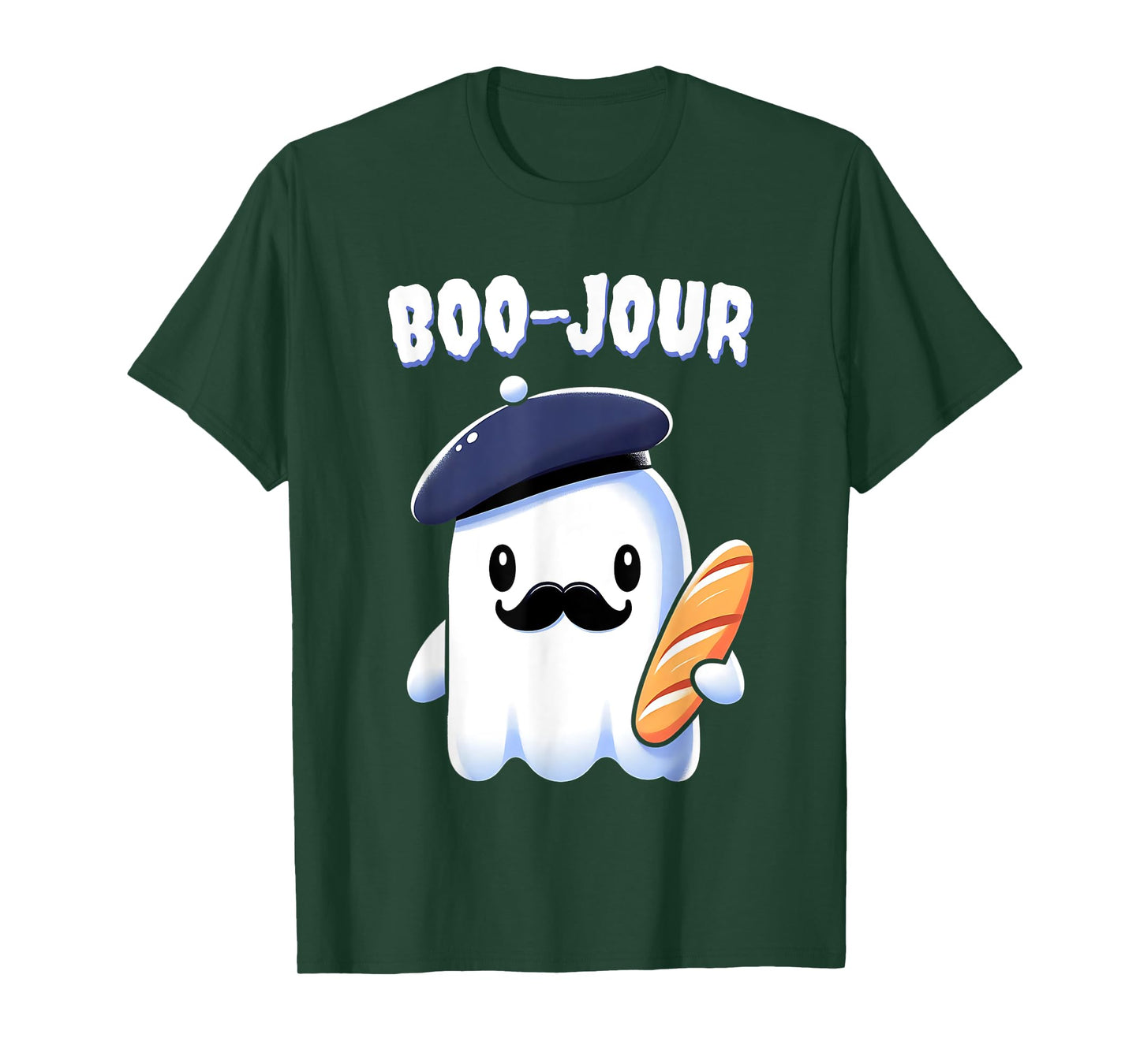 Boo Jour Ghost French Teacher Vintage Teacherlife Groovy T-Shirt