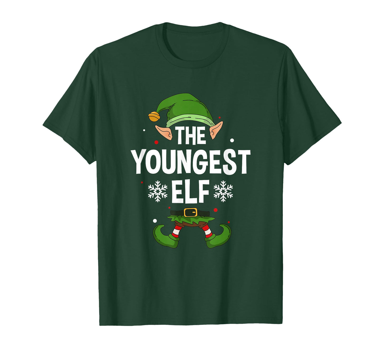 The Youngest Elf Party Family Group Matching X-Mas Saying T-Shirt