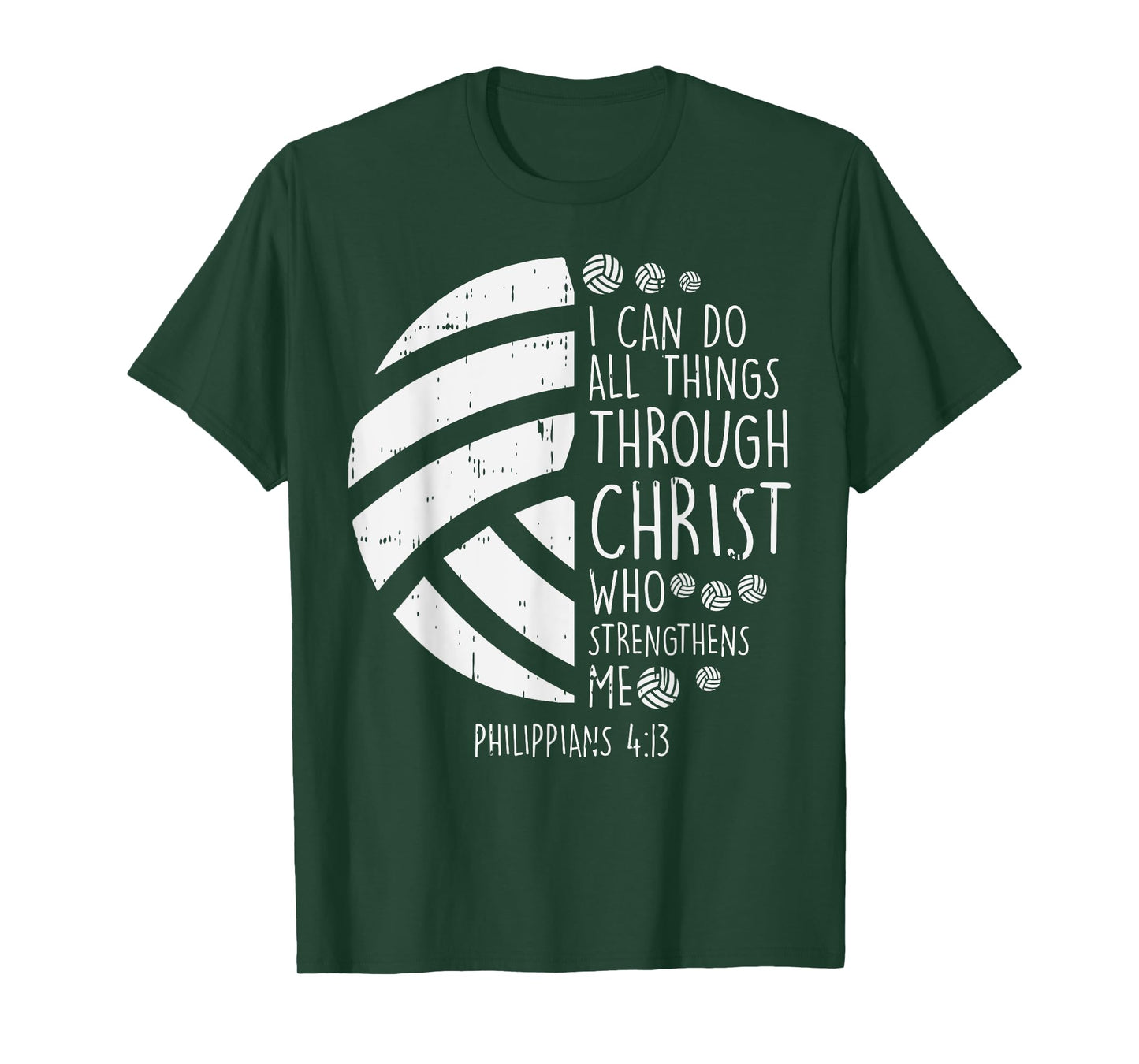 Volleyball i can do things Bible Verse God Jesus Gift T-Shirt