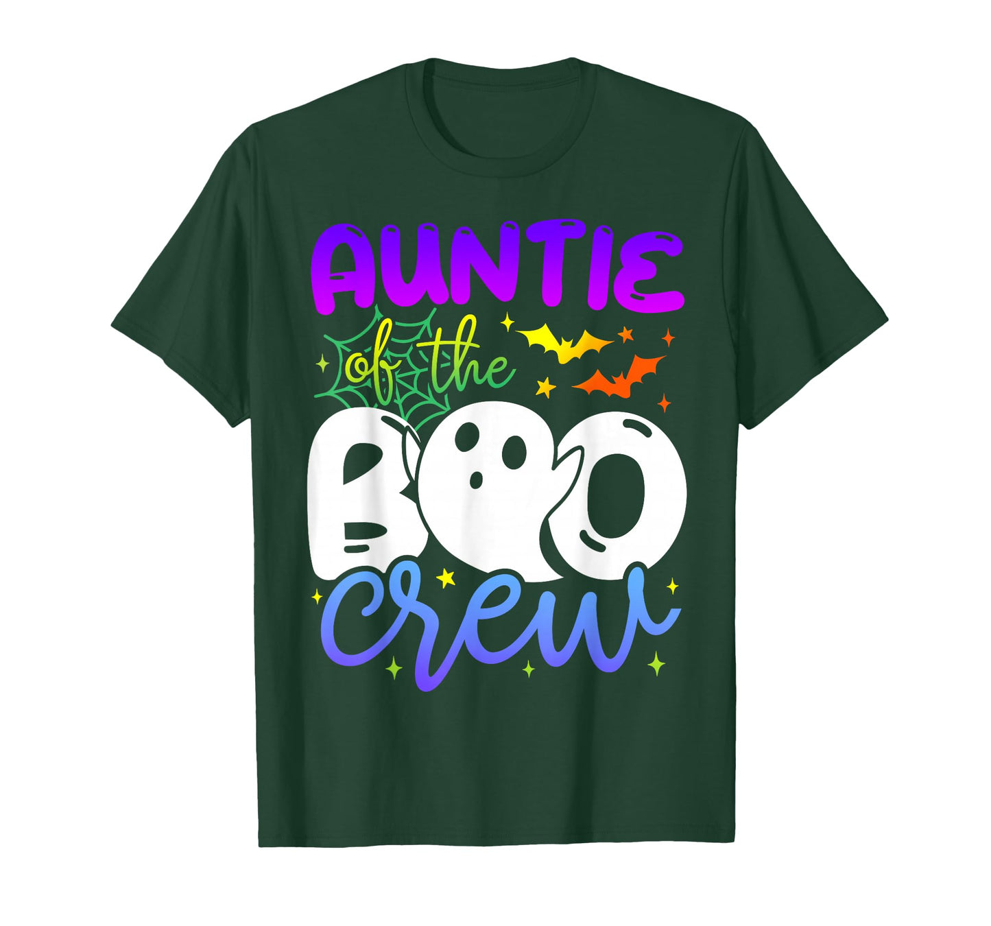 Auntie of Boo Halloween Crew Costume Boo Ghost Lover Family T-Shirt