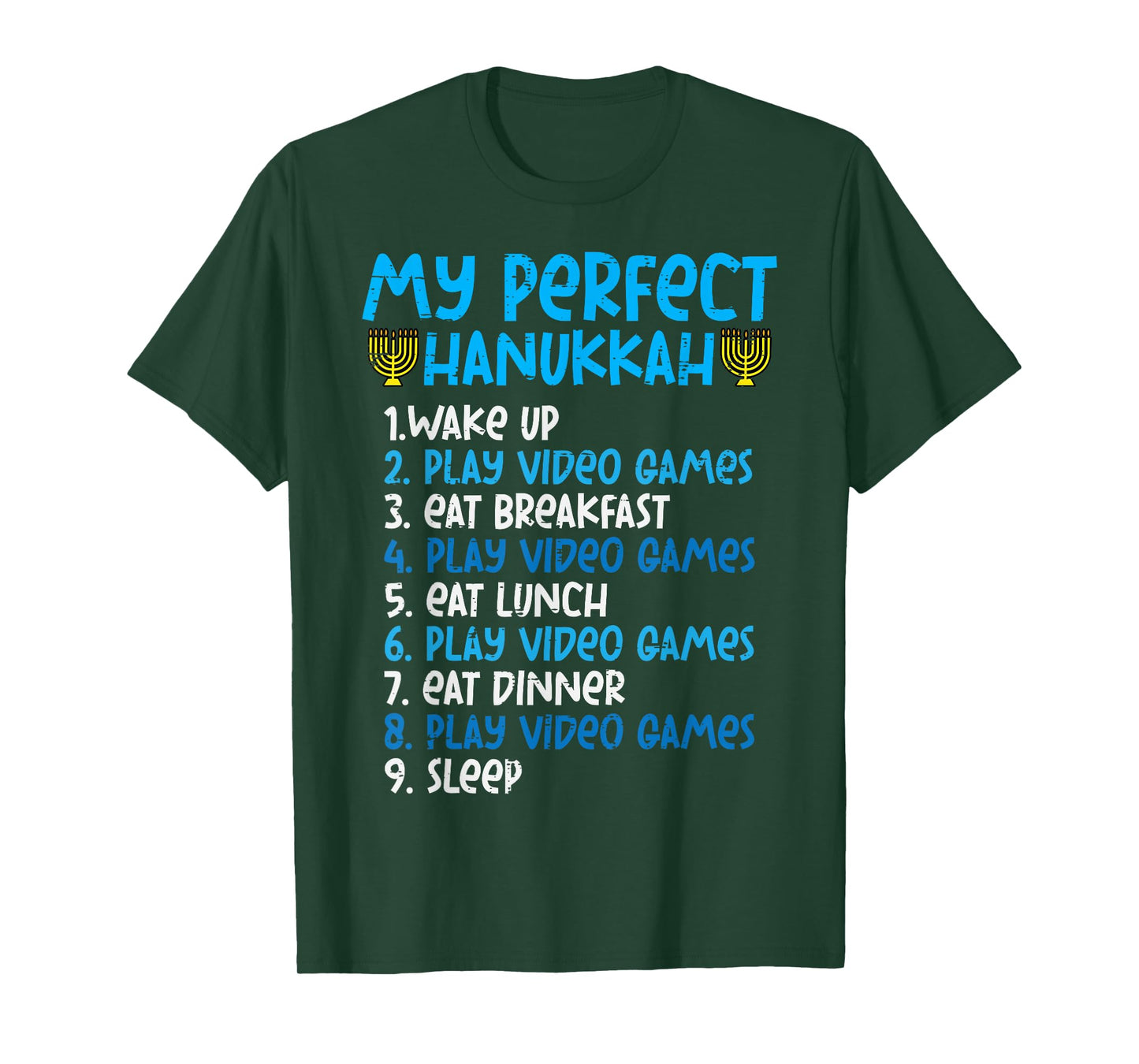 My Perfect Hanukkah Video Game Chanukah Jew Men Boys Kids T-Shirt