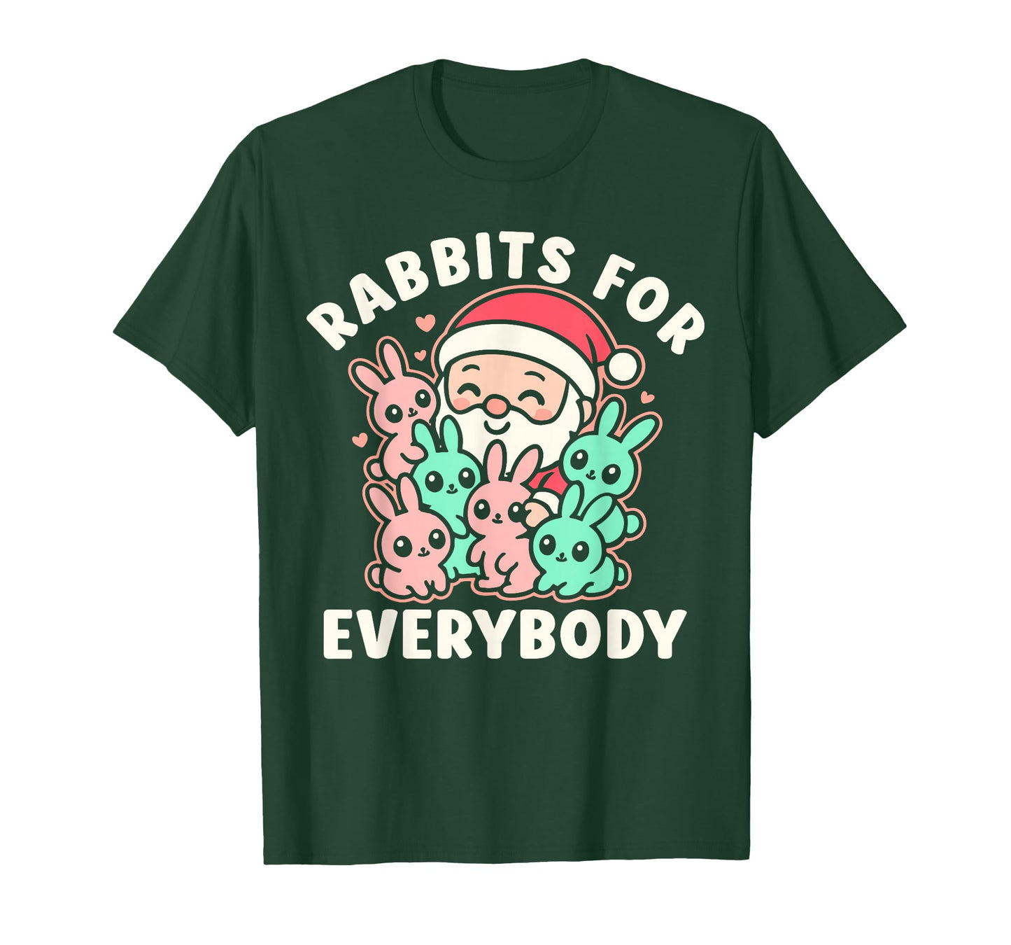 Rabbits for Everybody, Christmas Bunny Kawaii Santa Claus T-Shirt