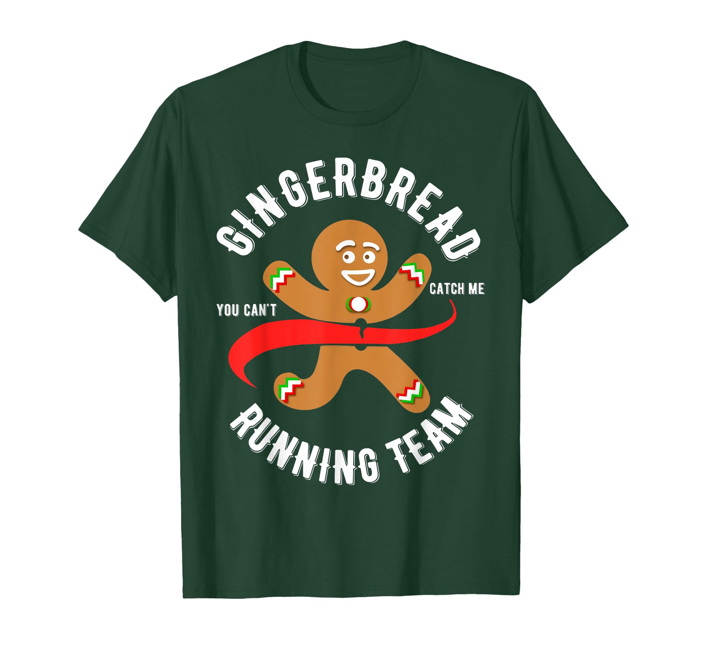 Gingerbread Running Team Xmas Cookie Christmas T-Shirt