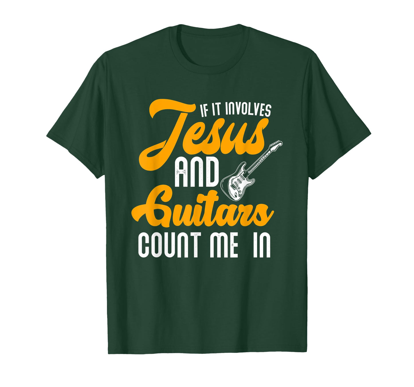 If It Involves Jesus And Guitars Christian Guitar Player T-Shirt