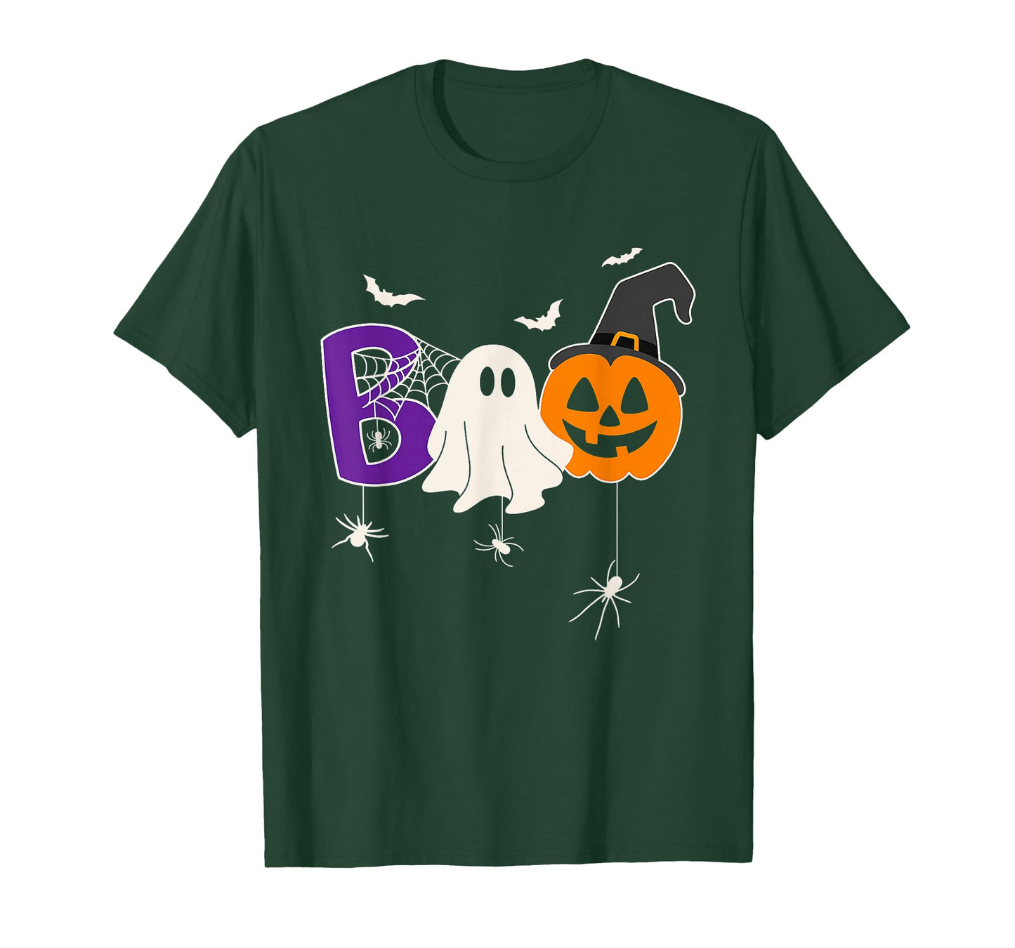 Boo Cute Ghost Spooky Witch Pumpkin Halloween Men Women T-Shirt