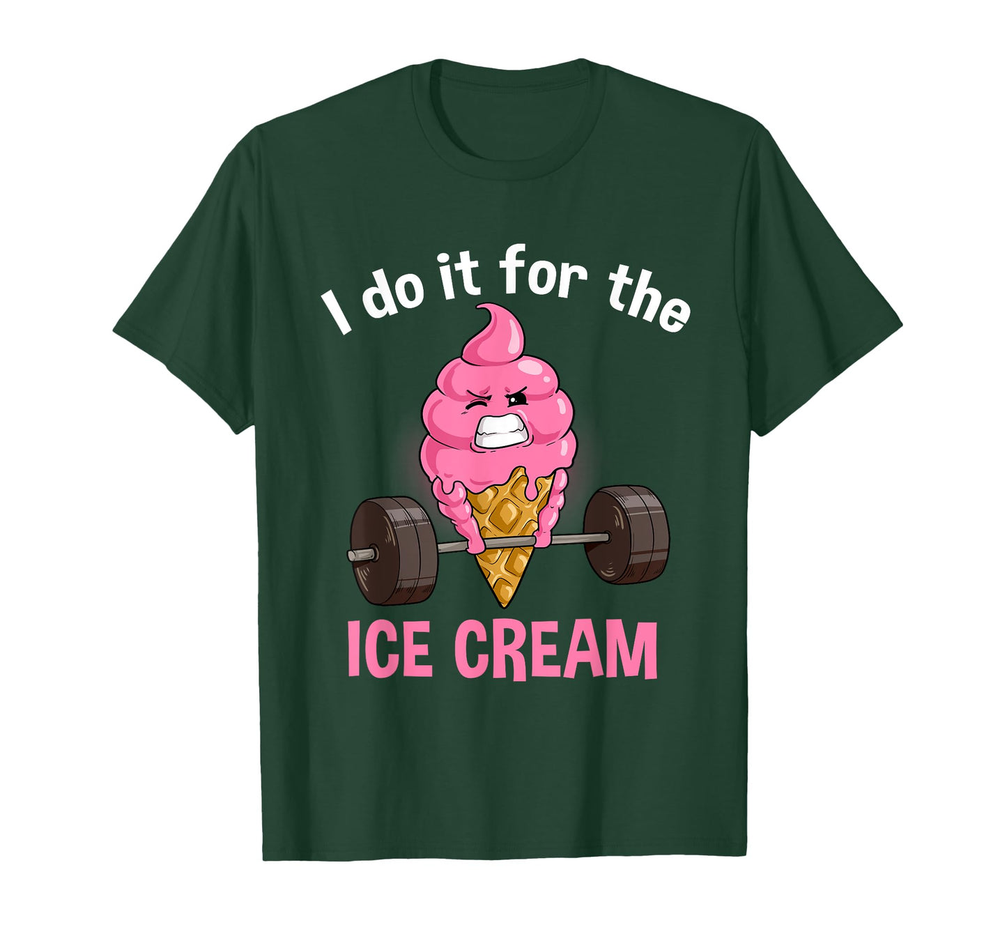 Funny Ice Cream Workout Fitness Muscle Gym Icecream T-Shirt